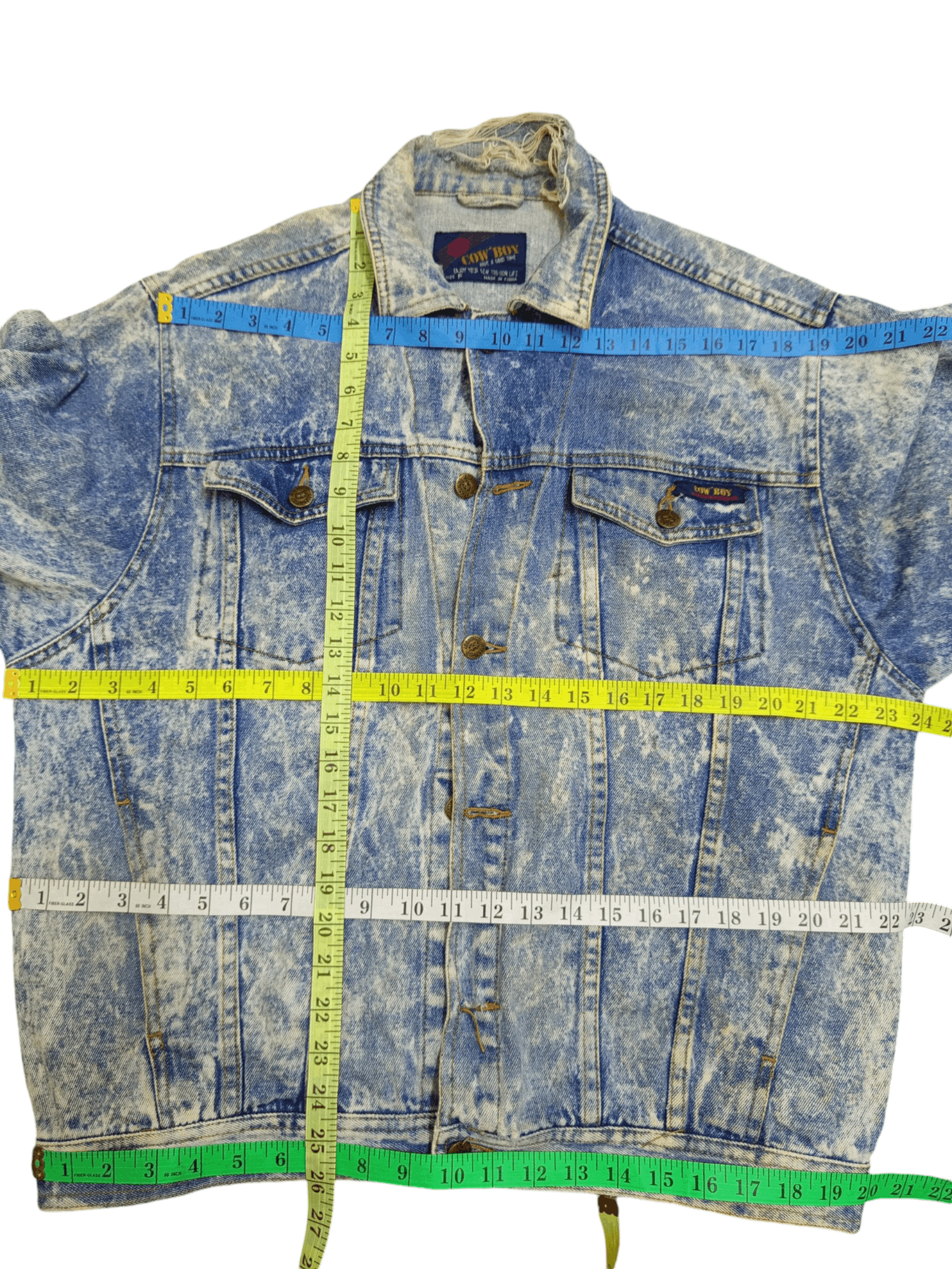 Japanese Brand Vintage Cowboy Distressed Denim Jacket Size US L / EU 52-54 / 3 - 11 Thumbnail