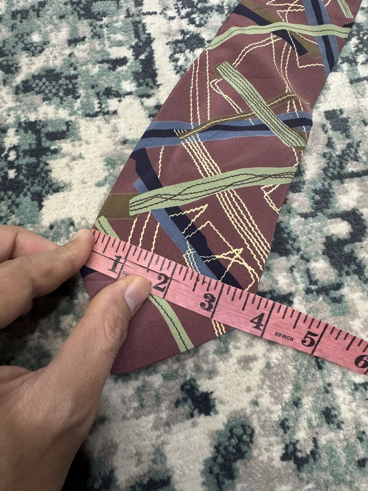 Issey Miyake × Vintage VINTAGE ISSEY MIYAKE ABSTRACT PATTERN NECK TIE Size ONE SIZE - 3 Thumbnail