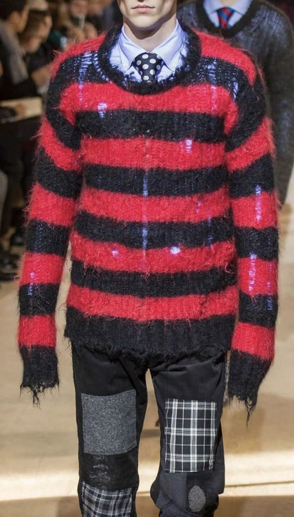 If Six Was Nine Fuzzy mohair sharp shooter knit stripe kurt cobain styled Size US S / EU 44-46 / 1 - 1 Thumbnail