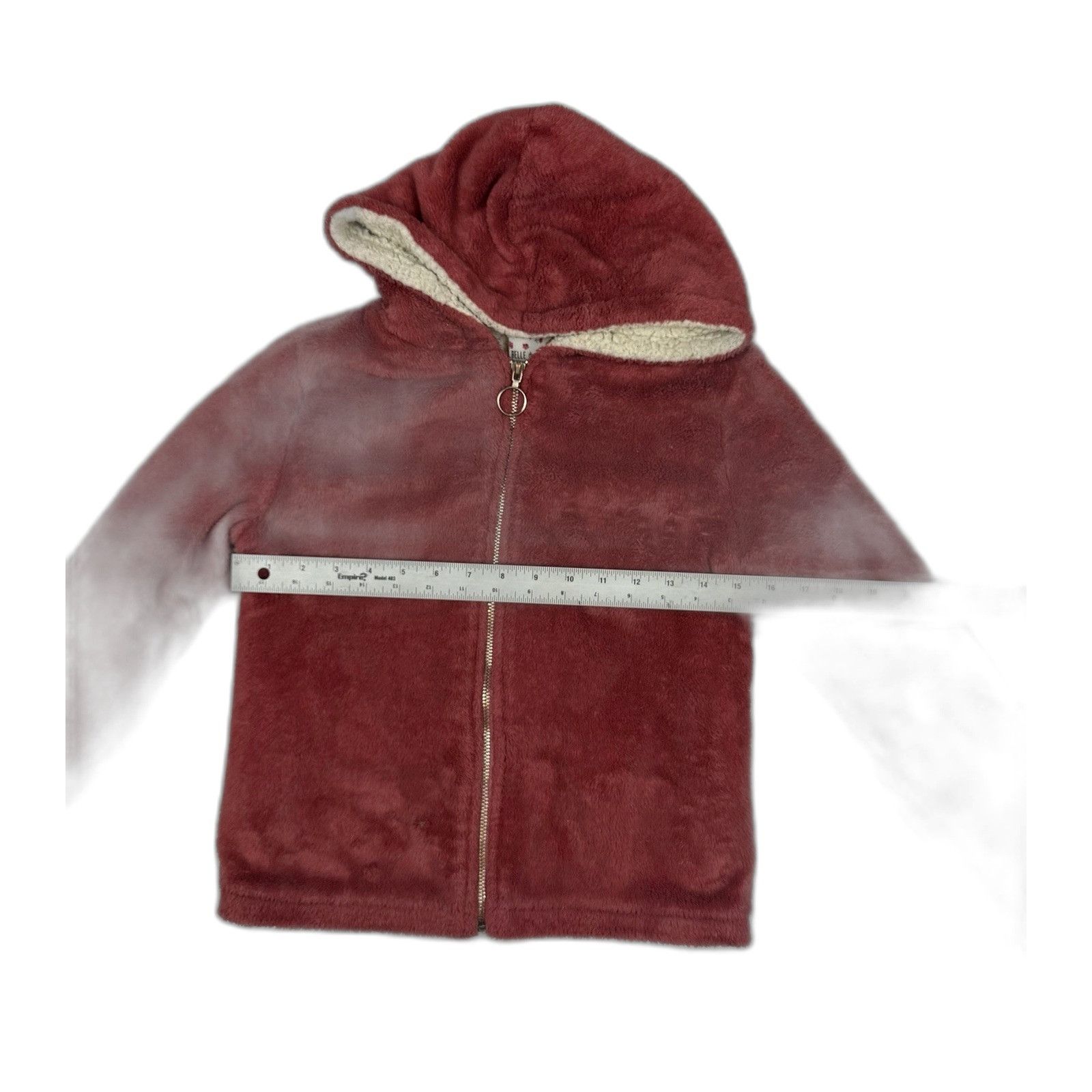 Bellerose Belle Du Jour Girls Sherpa Fuzzy Zip Hoodie Pink Plush Jacke Size US XS / EU 42 / 0 - 2 Thumbnail