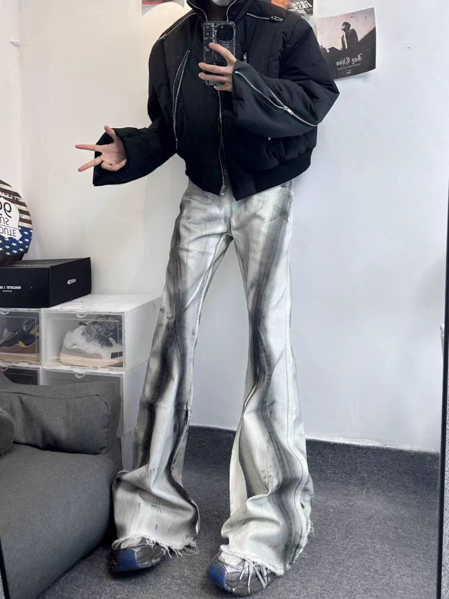 Japanese Brand × Vintage Streetwear Dirty Gradient Baggy White Jeans Size US 30 / EU 46 - 3 Thumbnail