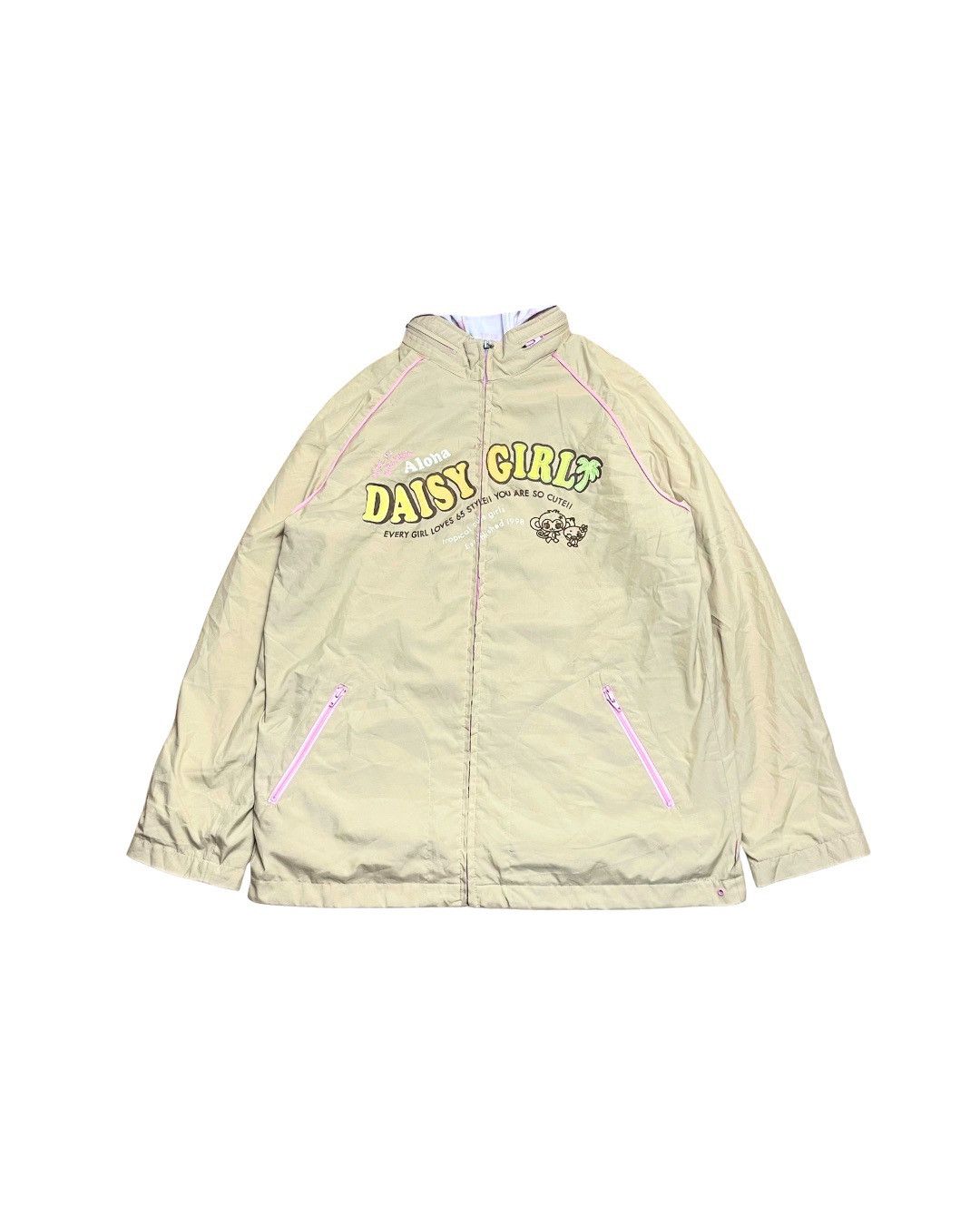 Japanese Brand Daisy Girls Aloha Tropical Lightweight Windbreaker Size M / US 6-8 / IT 42-44 - 1 Thumbnail