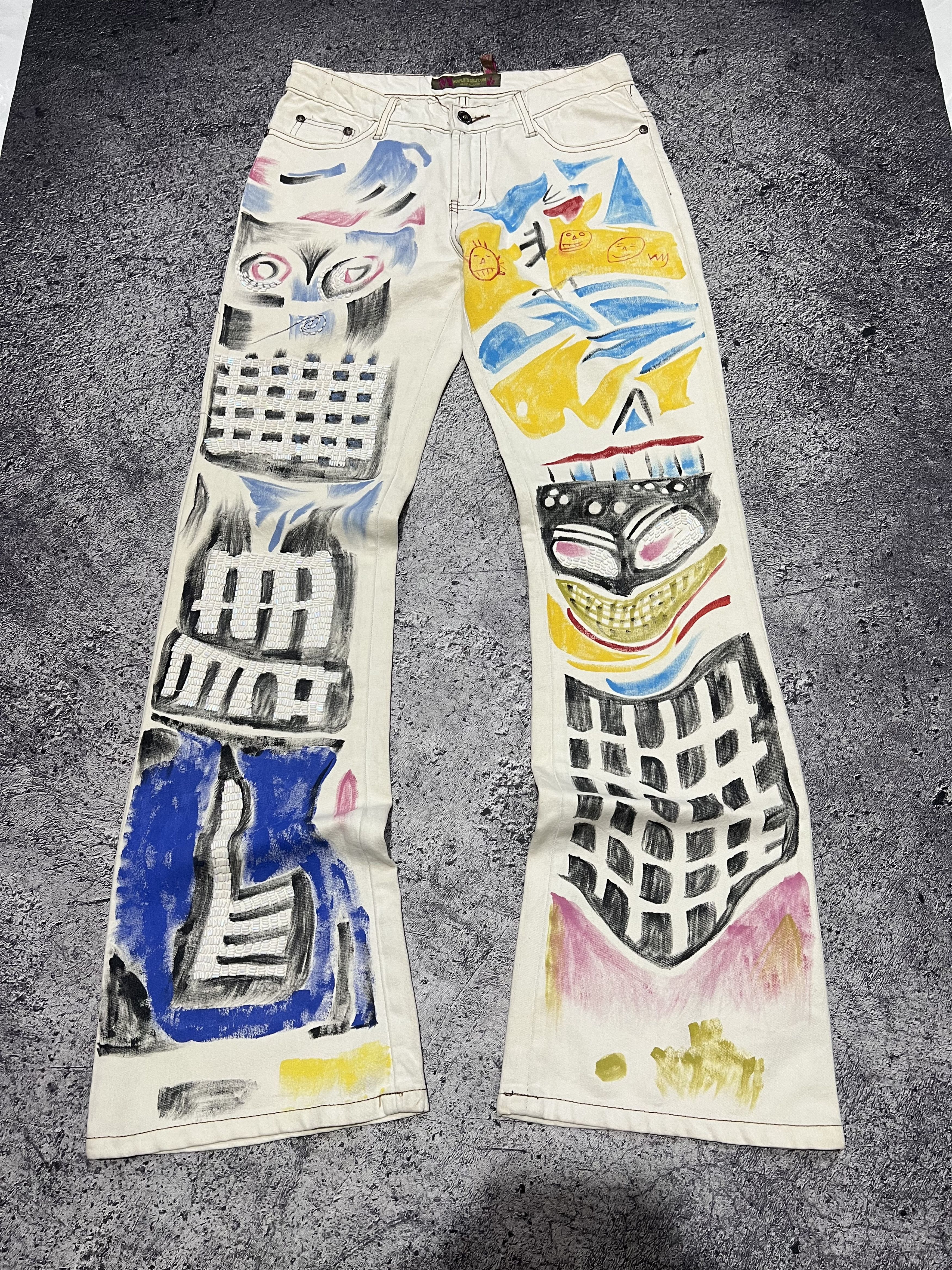 Japanese Brand 2000s Hysteric Ifsixwasnine Printed Swarovski Flare y2k Lgb Size US 28 / EU 44 - 1 Thumbnail