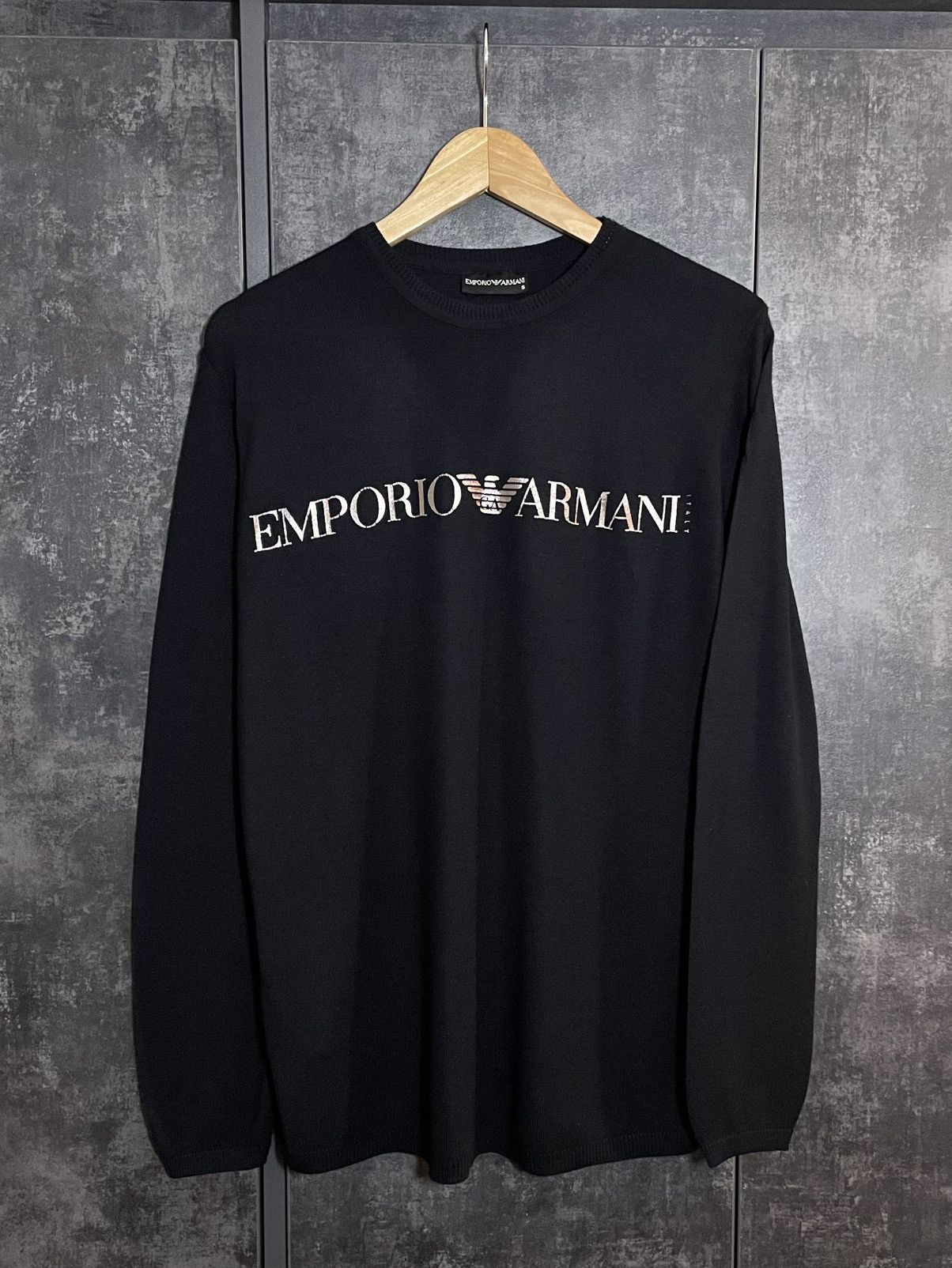 Emporio Armani Vintage Emporio Armani Big Logo Long Sleeve y2k dolce ysl Size US S / EU 44-46 / 1 - 3 Thumbnail