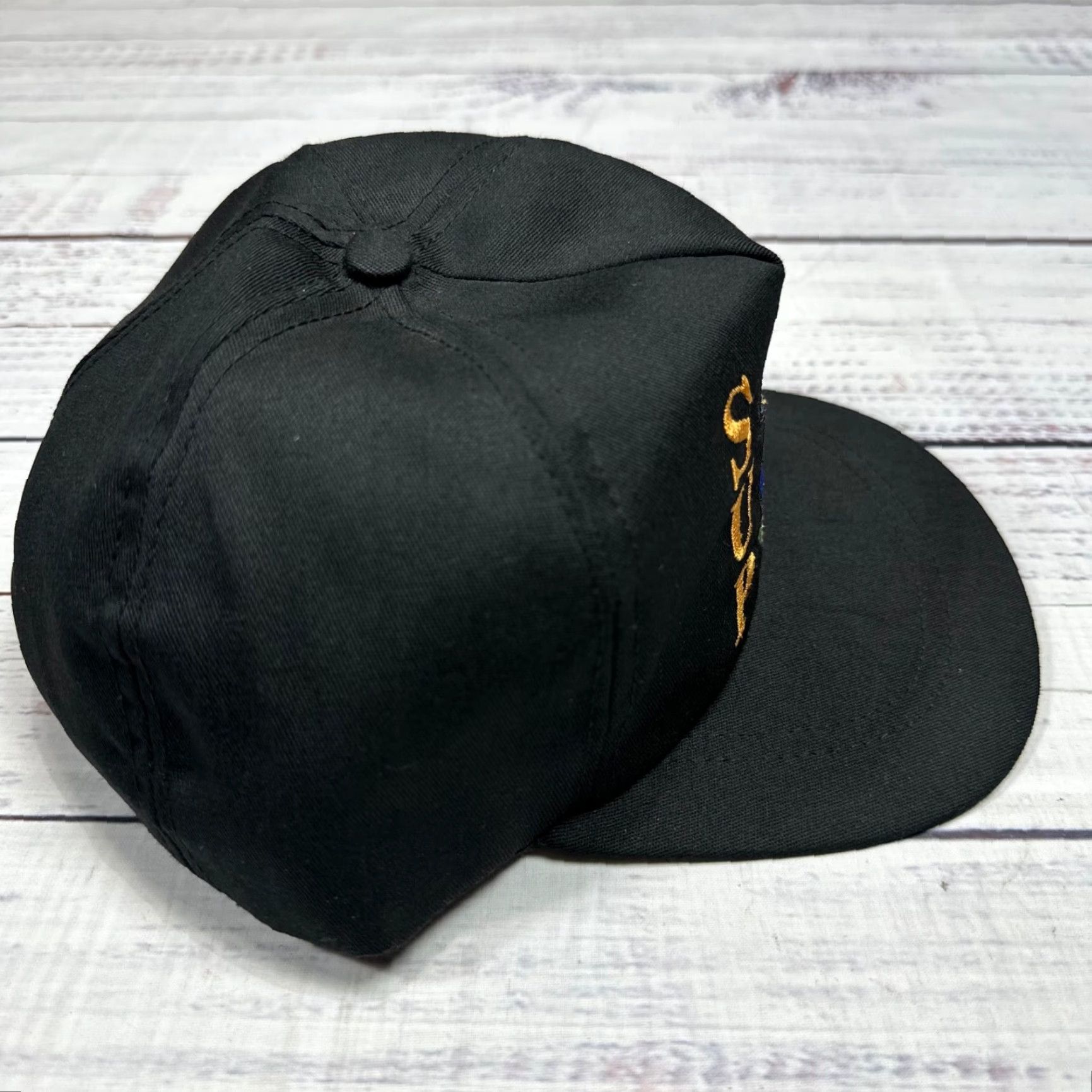 Vintage VINTAGE USAF SUP POL 92nd Supply Squadron Black Snapback Hat Men One Size Black Snapback Baseball Cap Size ONE SIZE - 4 Thumbnail