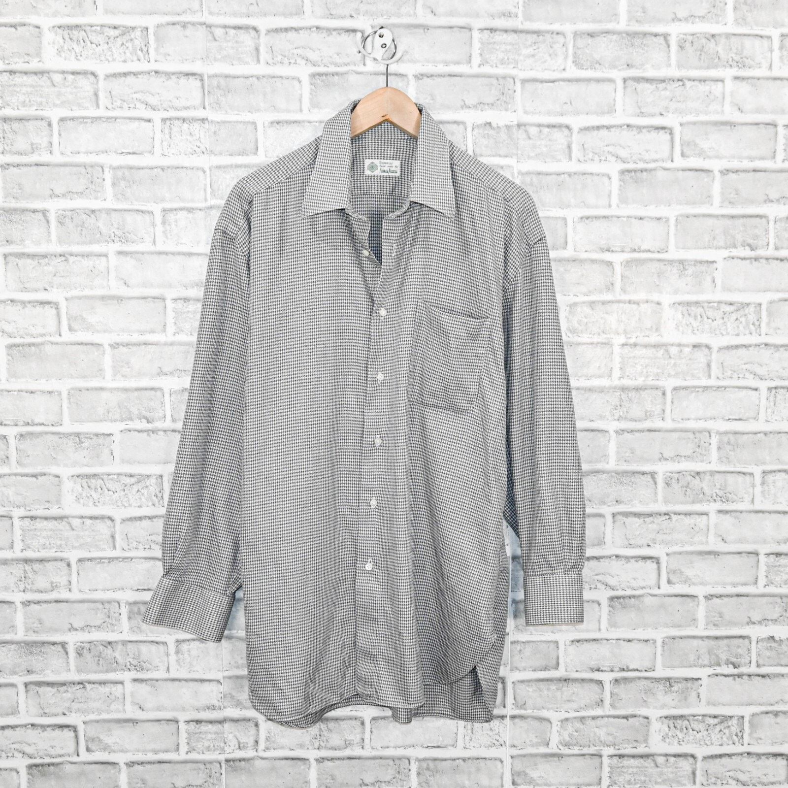 Luigi Borrelli Borrelli Napoli Hand Made Button up Dress shirt Houndstooth Size US L / EU 52-54 / 3 - 1 Thumbnail