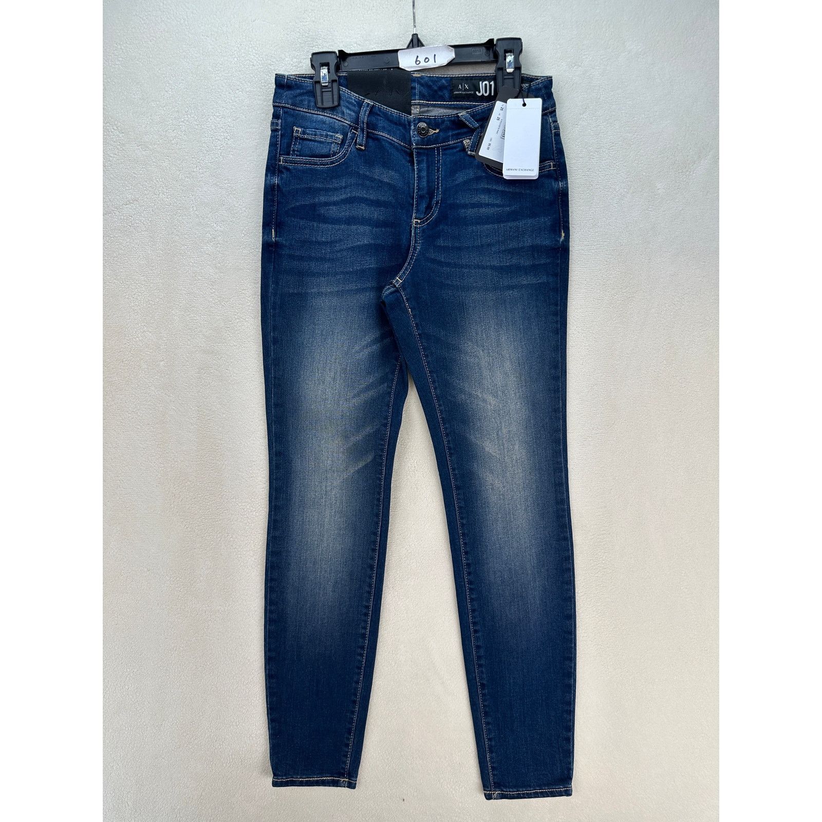 Armani Exchange ARMANI EXCHANGE J01 WOMEN'S 25S SUPER SKINNY JEANS MEDIUM WA Size 25" / US 0 / IT 36 - 1 Thumbnail