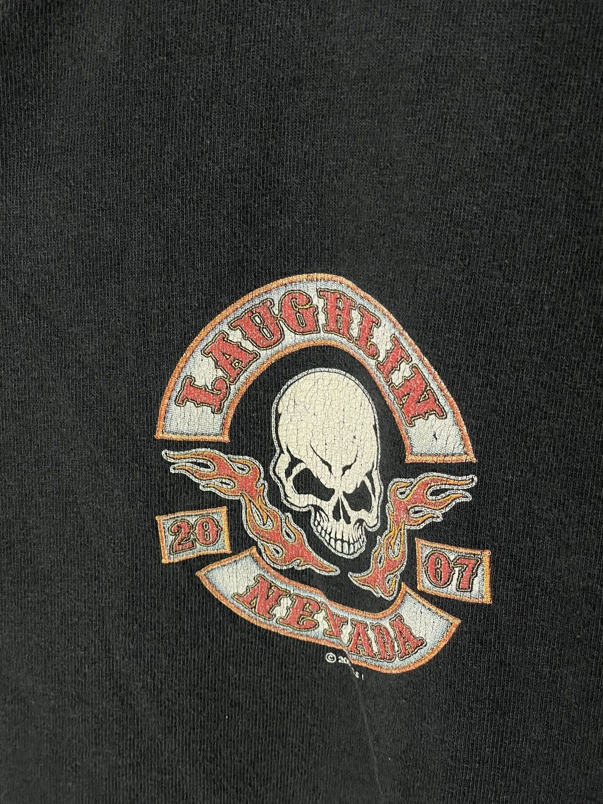 Vintage Vintage Y2K Motorcycle Art Tee Skulls Laughlin Nevada Size US S / EU 44-46 / 1 - 11 Thumbnail