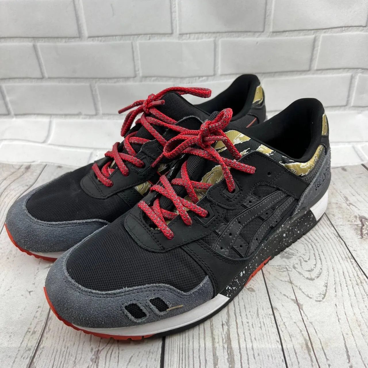 Asics Asics Gel Lyte III Black Camo H7Y0L Sneaker Shoes Men Size 9 Grailed