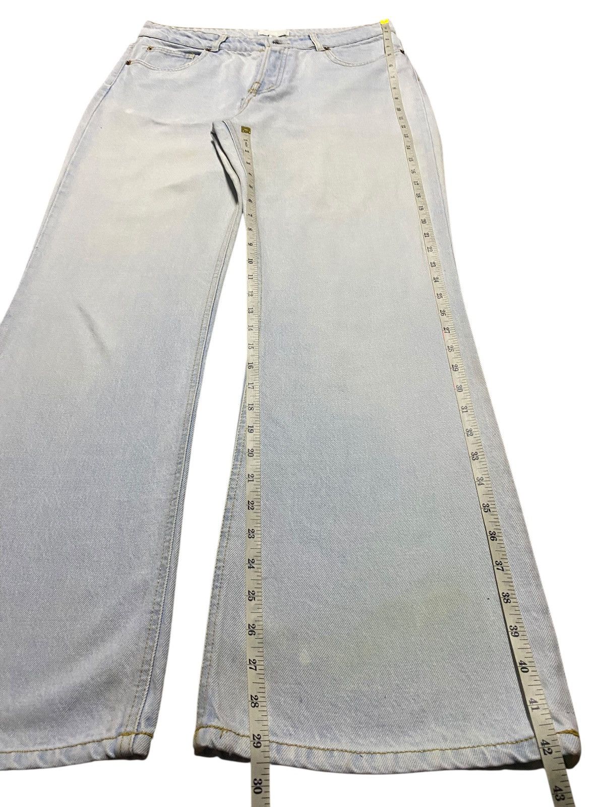 Balmain × H&M Vintage H&M Light Wash Super Wide Leg Jeans Size US 33 - 14 Thumbnail