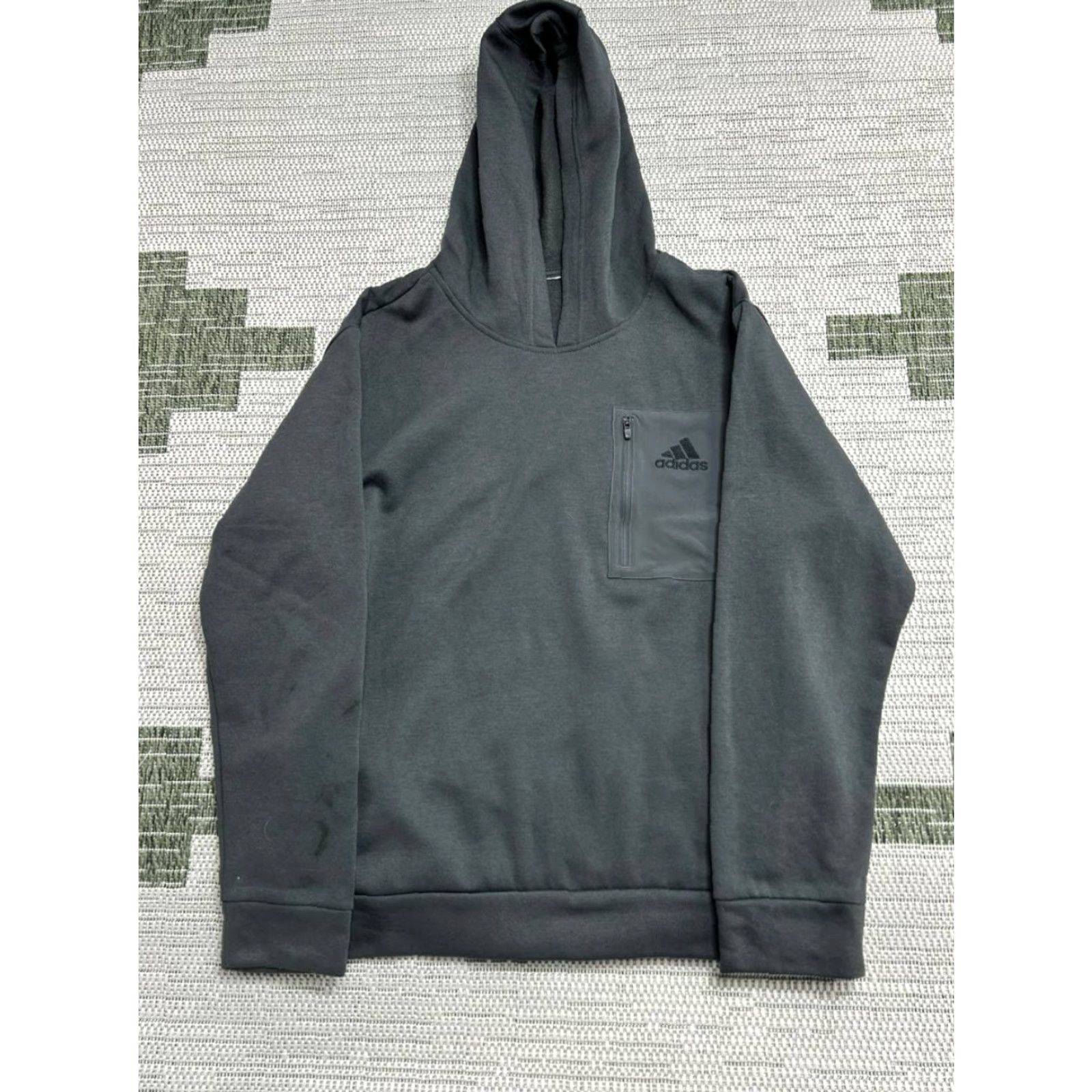 Adidas Adidas Hoodie Mens XL Black Fleece Lined Kangaroo Pocket Cozy Athleisure Hooded Pockets Logo Pullover Sports Mens XL Black Adidas Hoodie Size US XL / EU 56 / 4 - 2 Thumbnail
