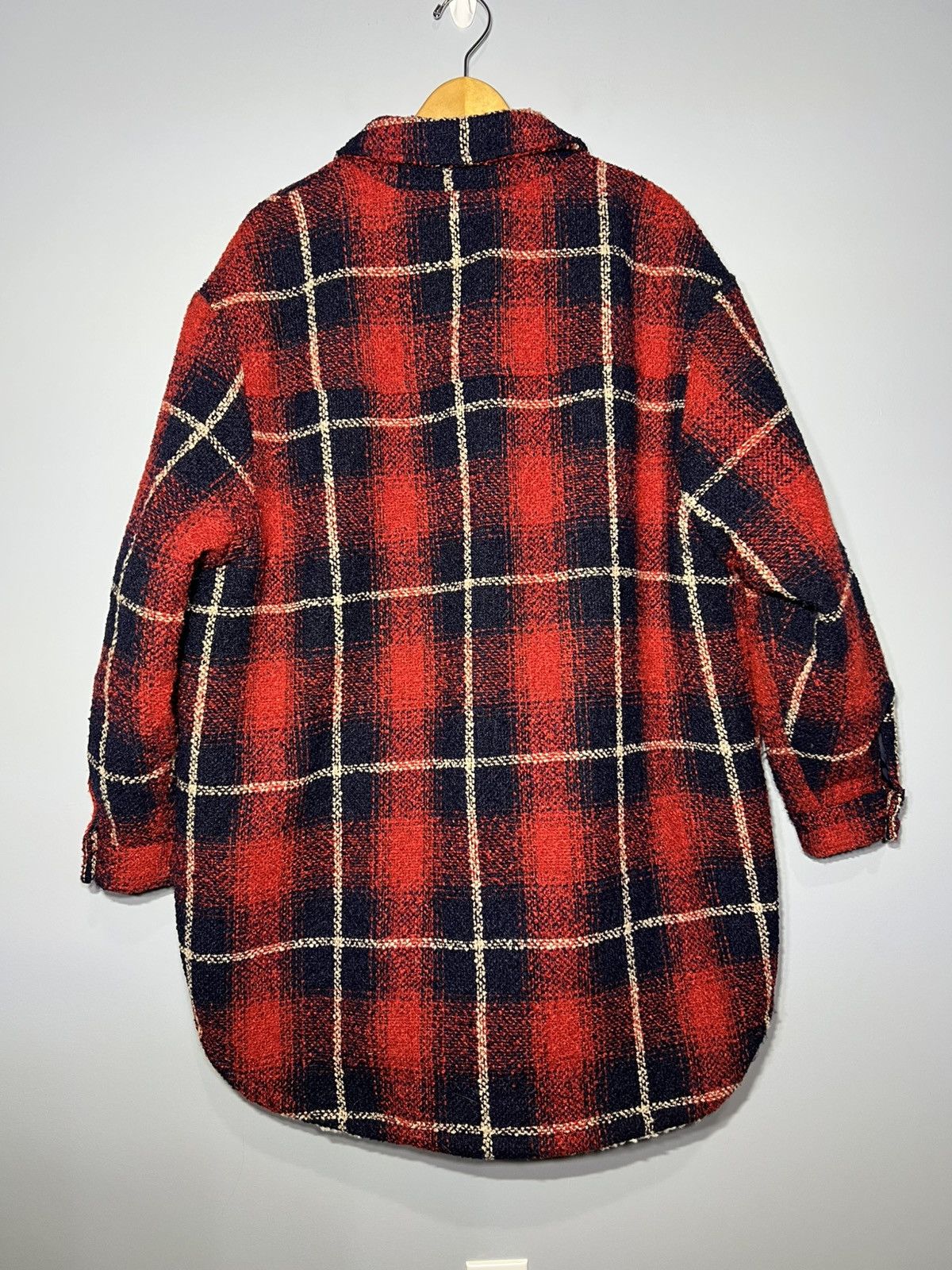 Levi's Levi’s Plaid Red Sherpa-Lined Zip Up Heavy Wool Jacket Sz 3X Size 3XL / US 20-22 - 4 Thumbnail