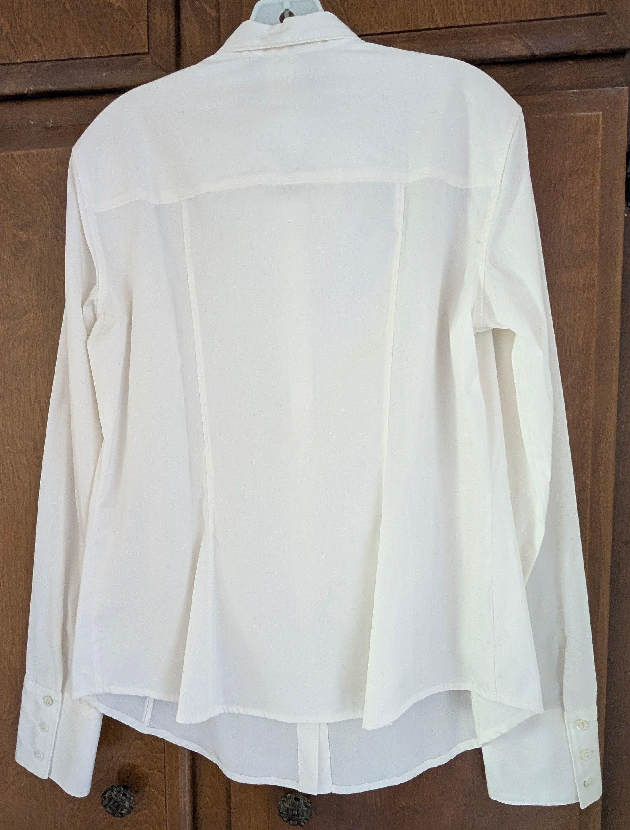 Marithe + Francois Girbaud Marithe Francois Girbaud Womens White Button Shirt W/Chain Size XL / US 12-14 / IT 48-50 - 2 Thumbnail