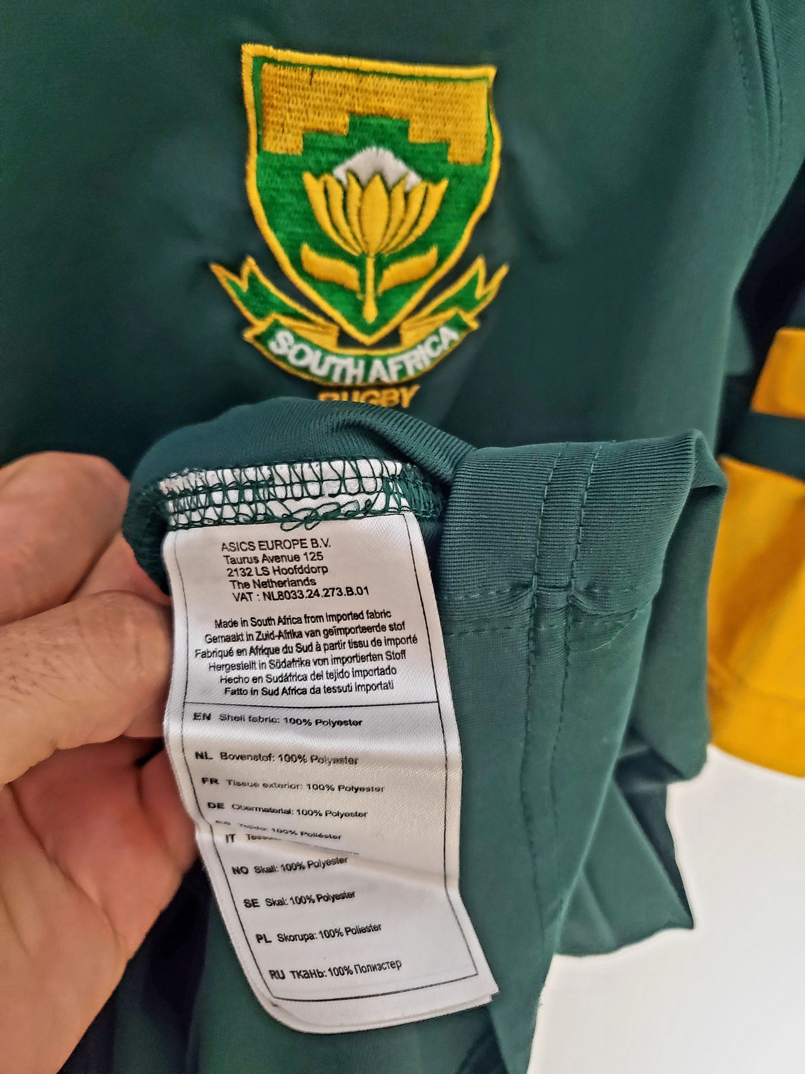 Asics × Vintage Asics South Africa Rugby World Cup Jersey size M Size US M / EU 48-50 / 2 - 6 Thumbnail
