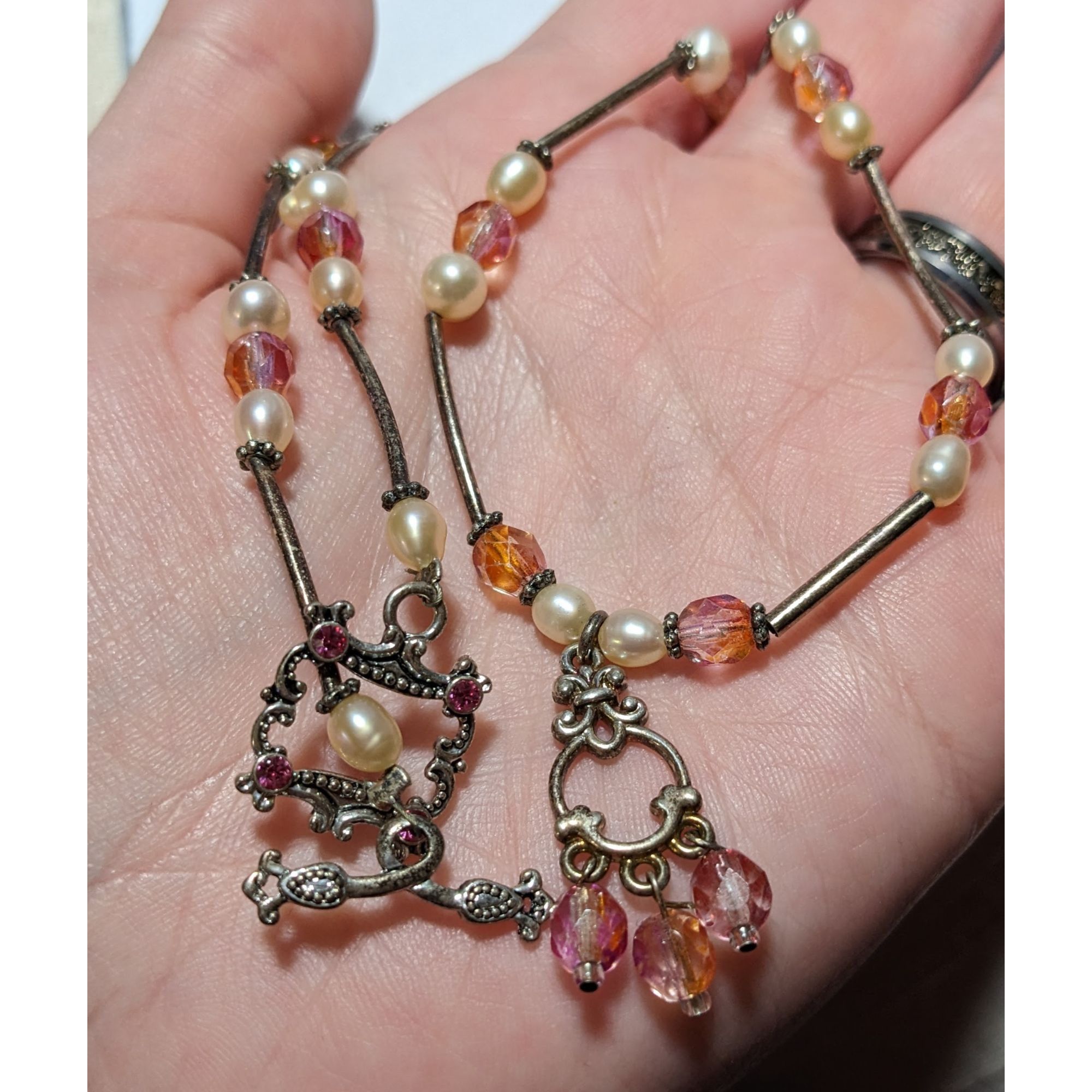 Other Coquette Pink And Silver Pearl Beaded Necklace Size ONE SIZE - 9 Thumbnail
