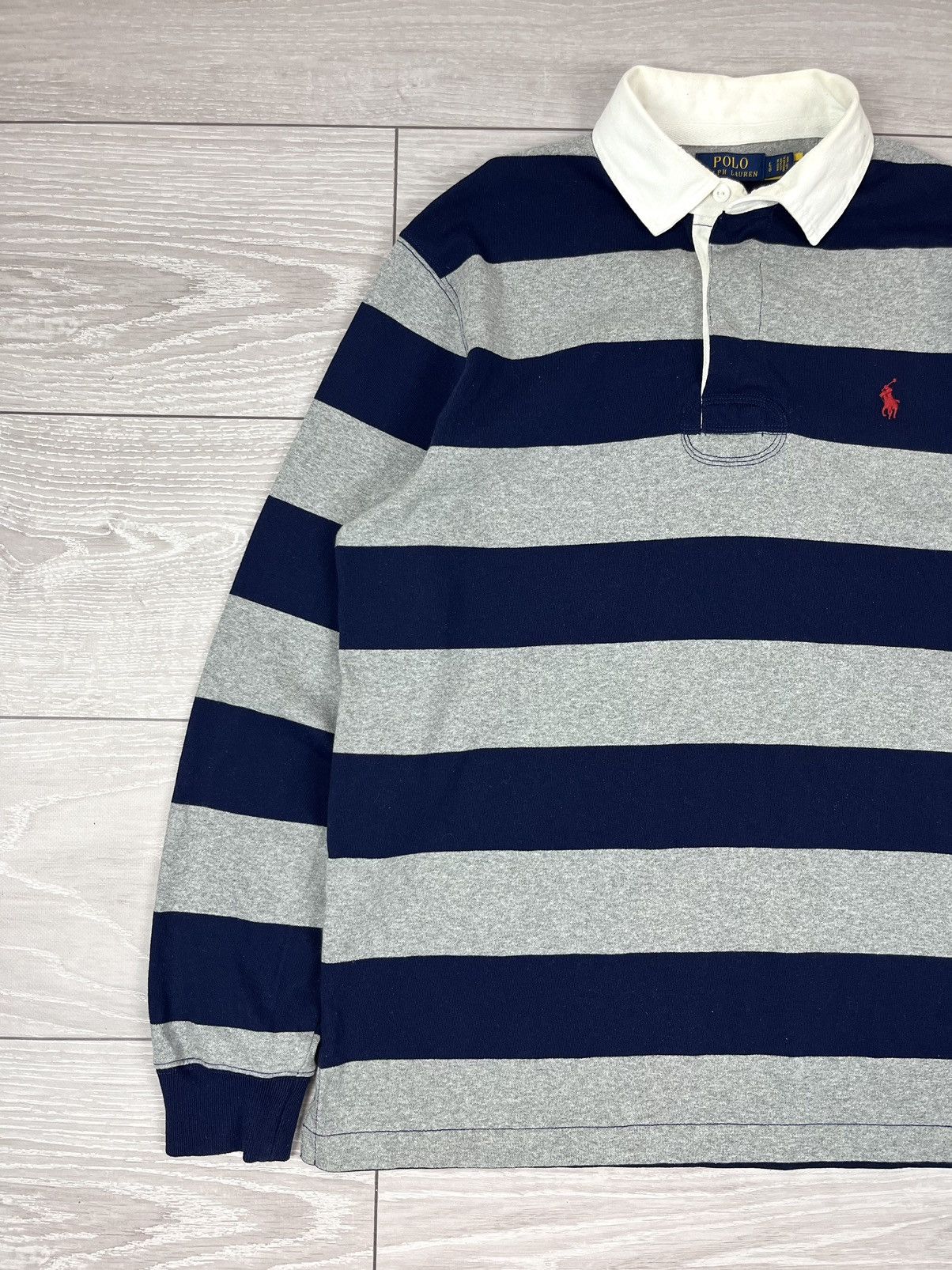 Polo Ralph Lauren Polo Ralph Lauren Striped Rugby Polo Shirt Size US XL / EU 56 / 4 - 3 Thumbnail