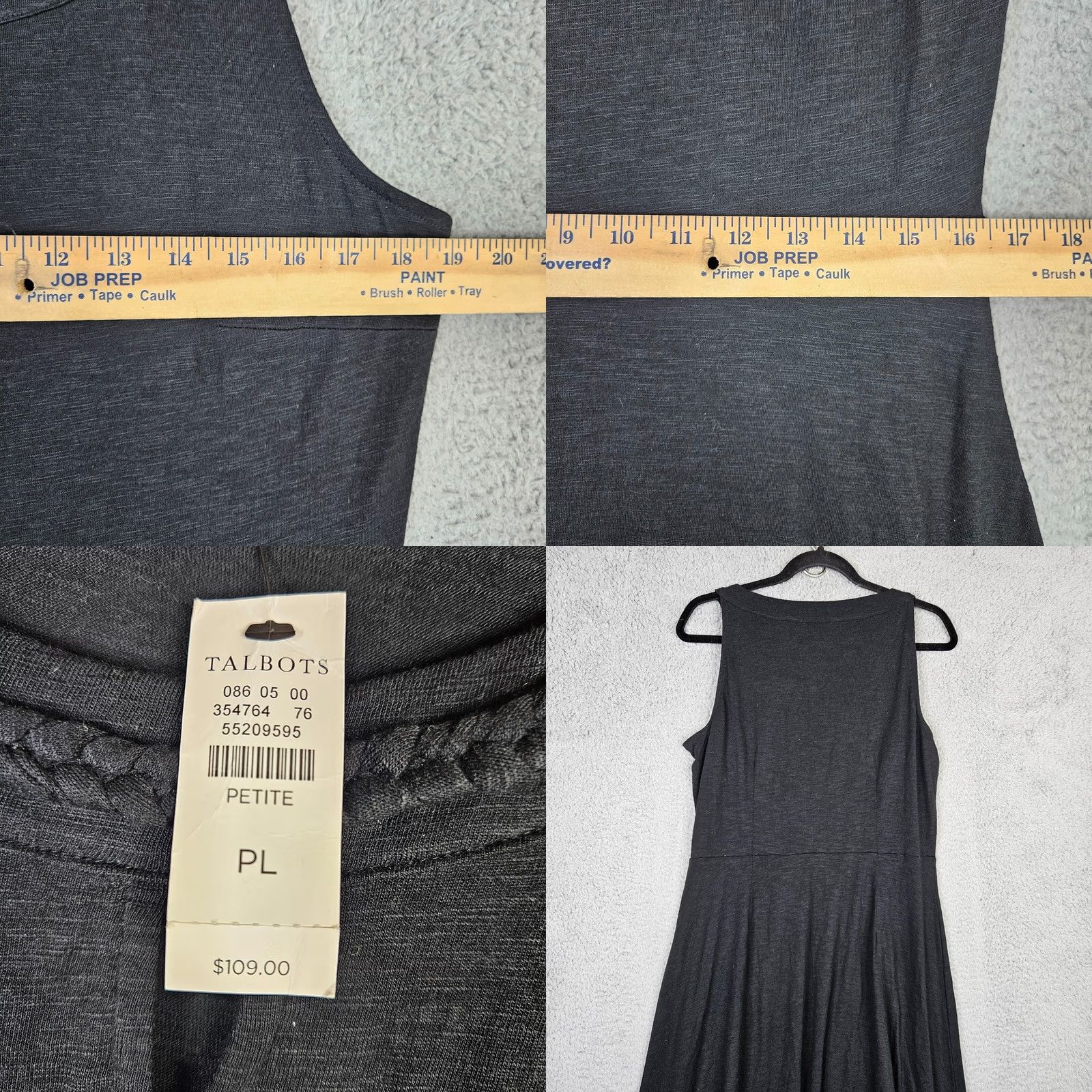 Talbots Talbots Women's Black Round Neck Midi Casual Dress PL Petite New Size L / US 10 / IT 46 - 8 Thumbnail