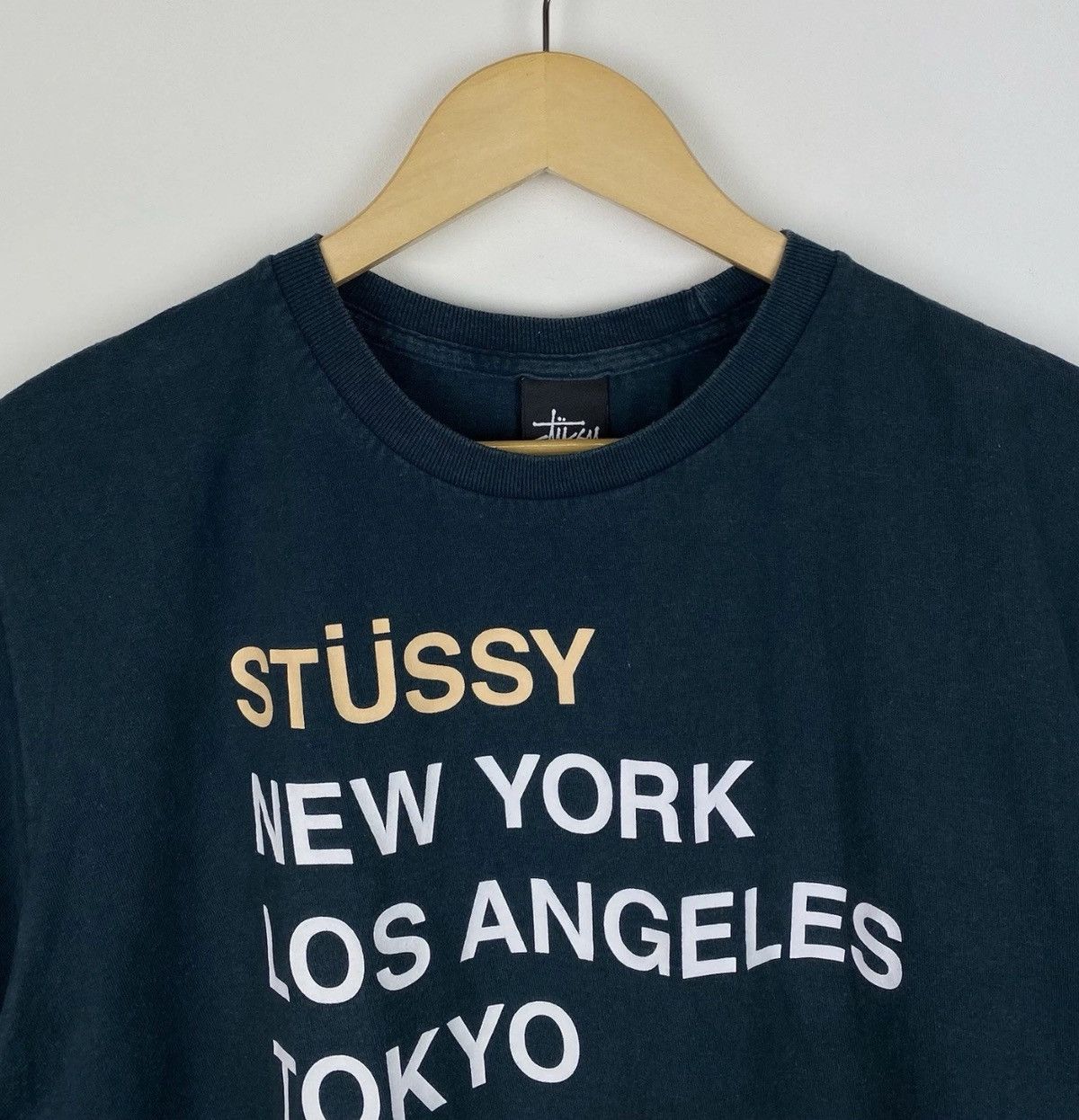 Stussy Stussy 1980 Crew Neck T-shirt Black Blue Top Skate Gang City Size US M / EU 48-50 / 2 - 3 Thumbnail