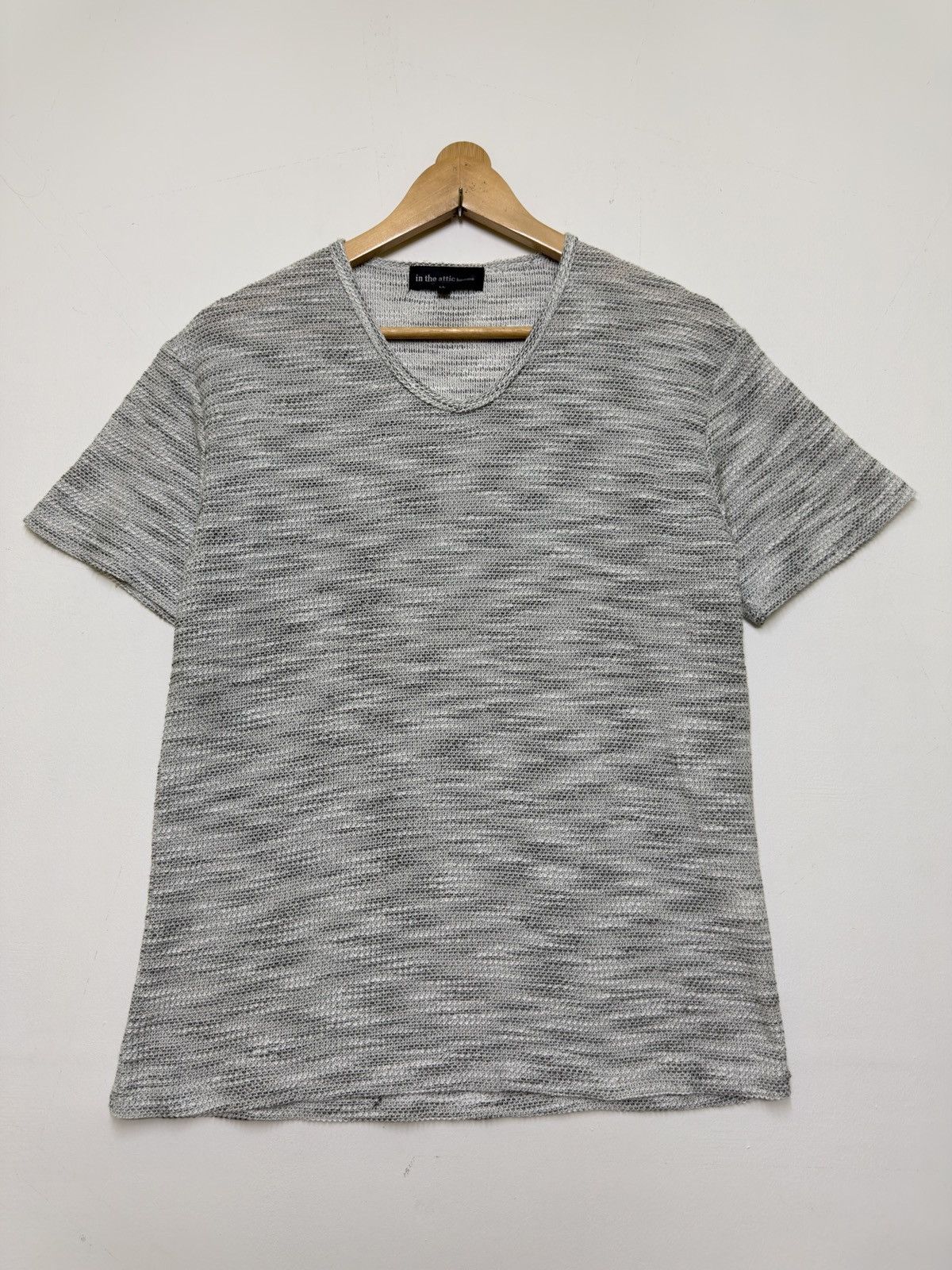 If Six Was Nine In The Attic Melange V Neck Knit Tee Japan Size US S / EU 44-46 / 1 - 1 Thumbnail