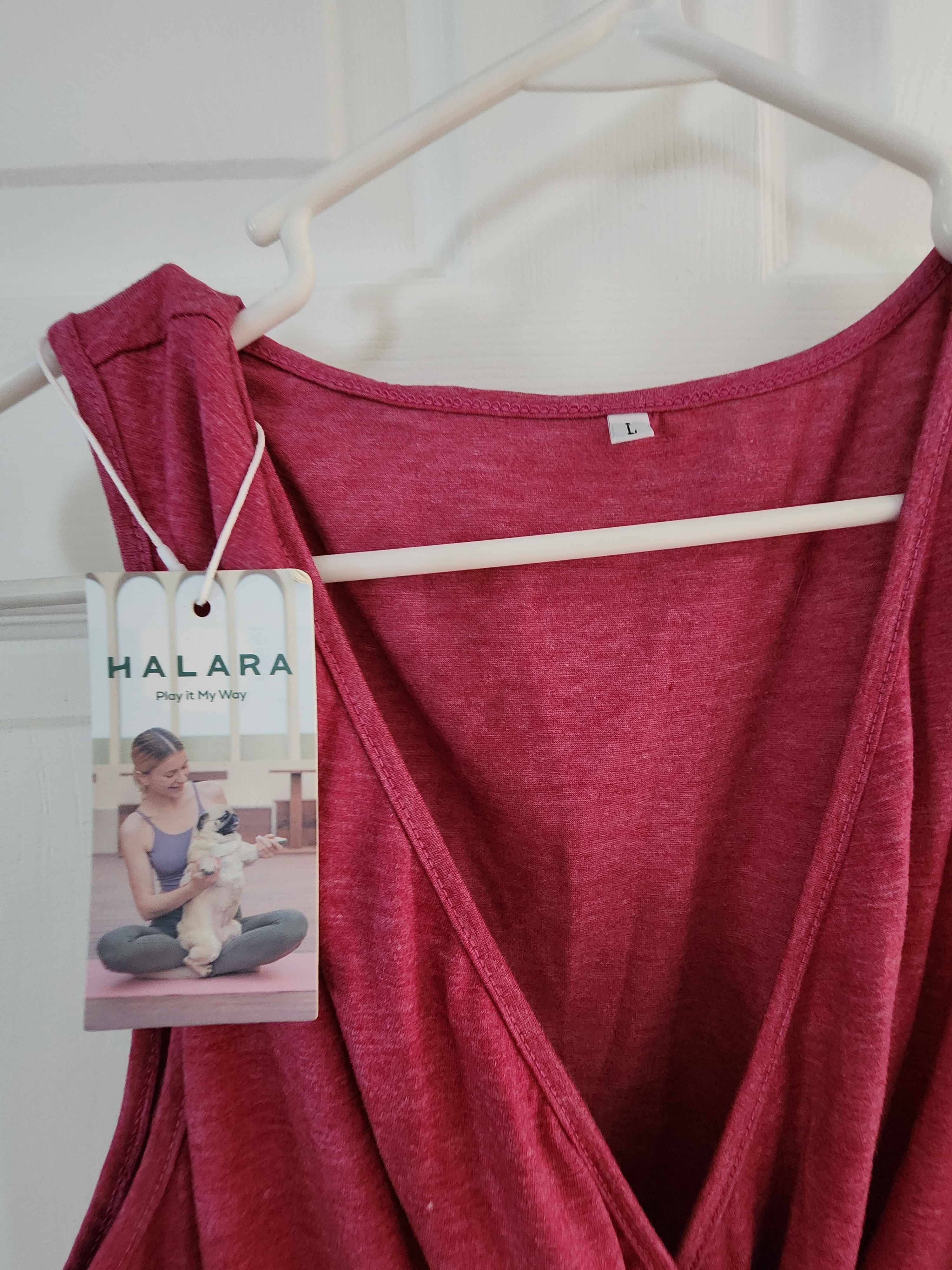 Other NWT Halara Deep VNeck Plicated High Low Midi Dress L Size L / US 10 / IT 46 - 3 Thumbnail