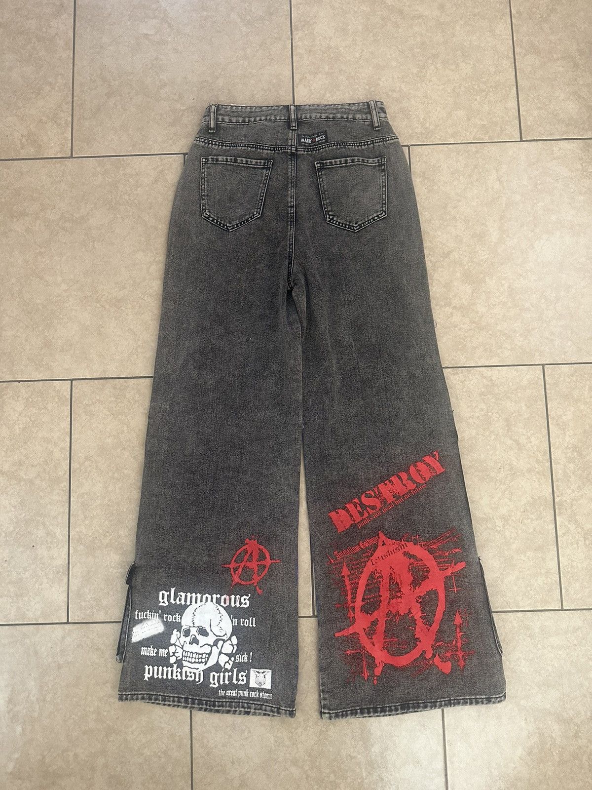 Mari's Rock Maris Rock 1:1 Destroyed Paint Splatter Denim Size US 30 / EU 46 - 2 Thumbnail