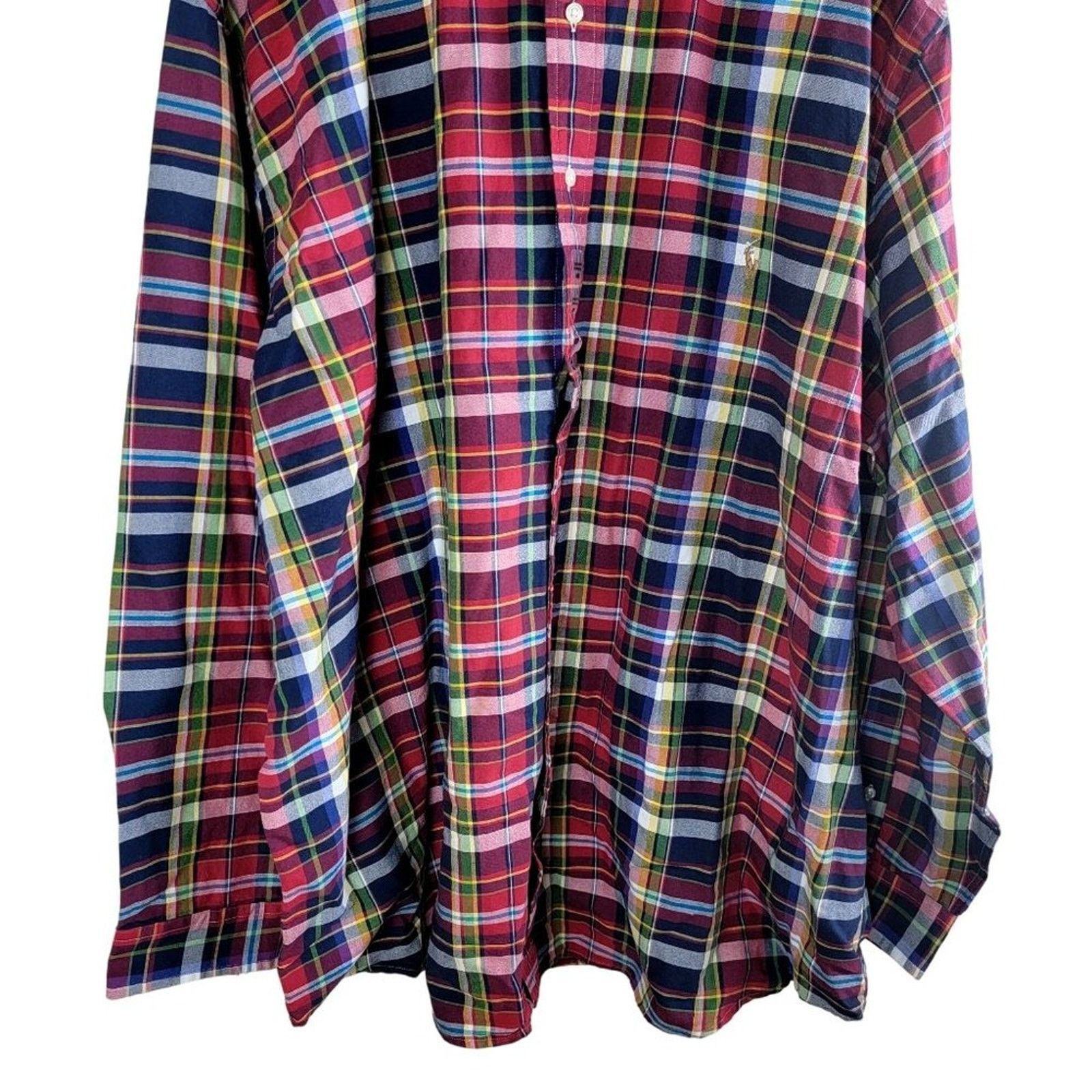 Polo Ralph Lauren Polo Ralph Lauren Classic Fit Plaid Cotton Button Down Shirt Size US XXL / EU 58 / 5 - 5 Thumbnail