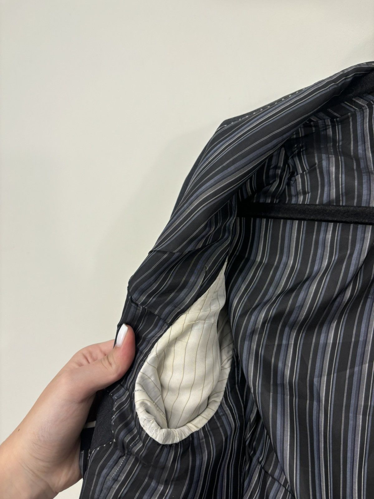 SCABAL Scabal Savile Row MTM Gray Formal 130s Wool Blazer Jacket Size 48R - 15 Thumbnail