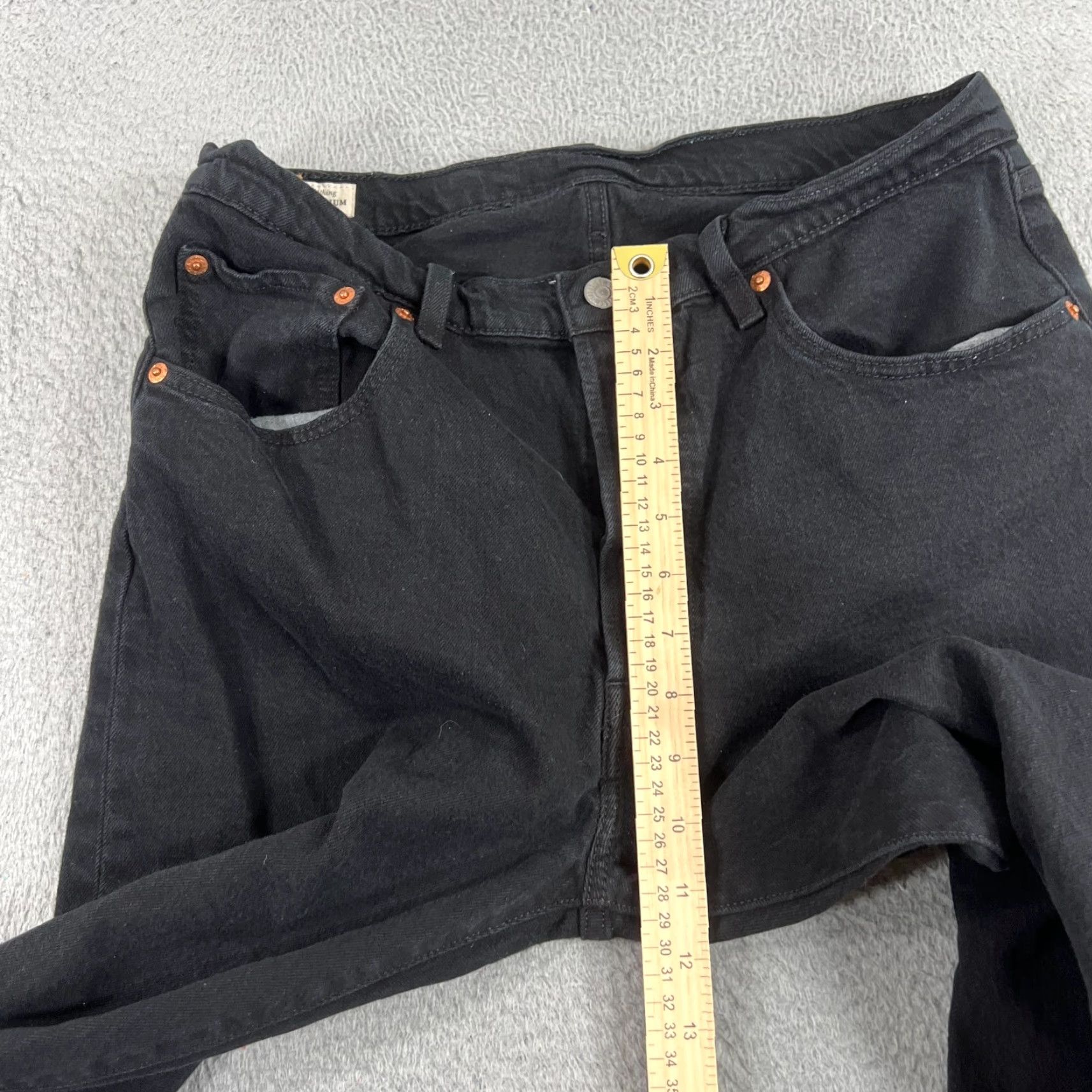 Levi's VINTAGE Levi's 501 Jeans Women Slim 32x28 Denim Black Wash Straight Jeans Girls Womens Size 24" / US 00 / IT 34 - 4 Thumbnail