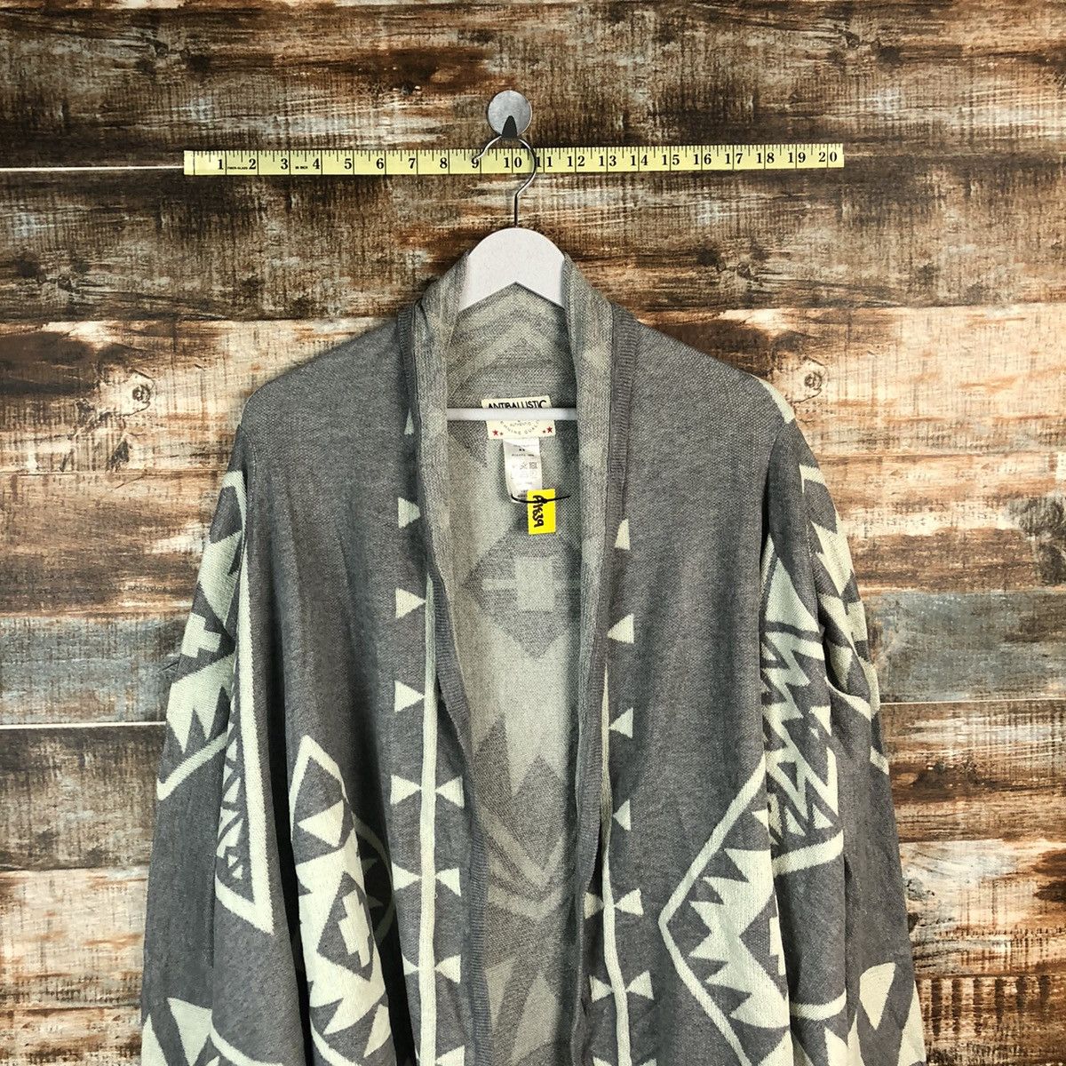 Japanese Brand Anti Ballistic navajo art Grey Cardigan Knitwear #A1839 Size US M / EU 48-50 / 2 - 2 Thumbnail