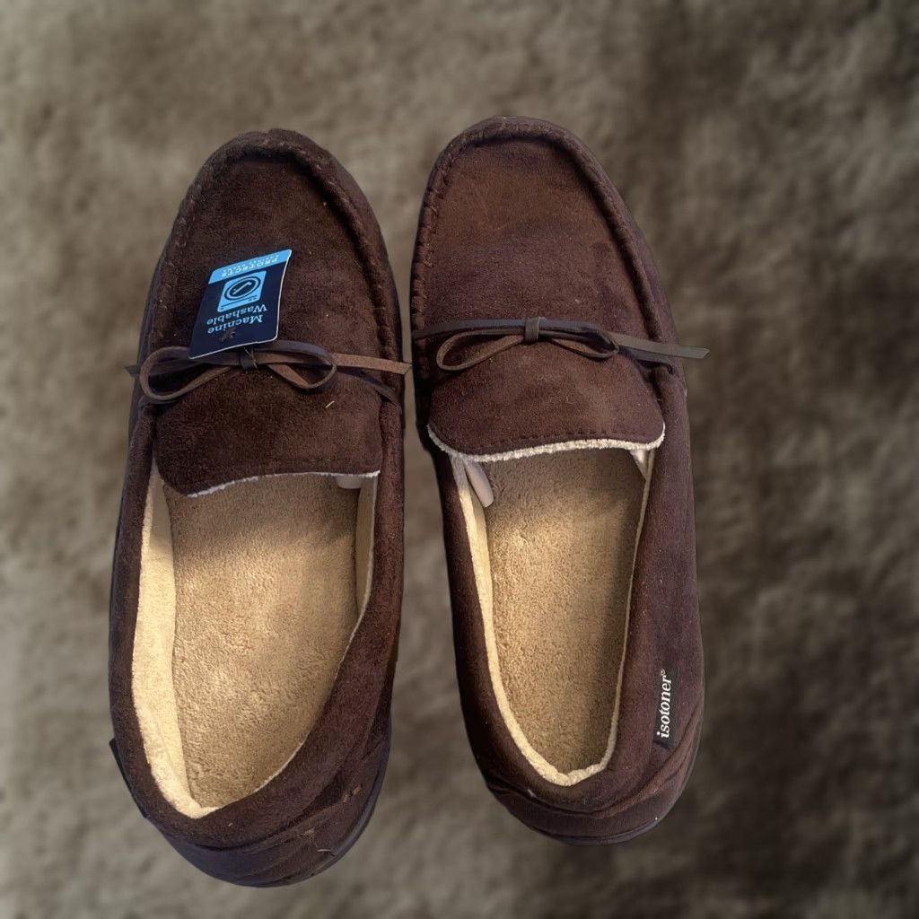 Amazon Buy Totes Brown Mens Isotoner Real Suede With Closed