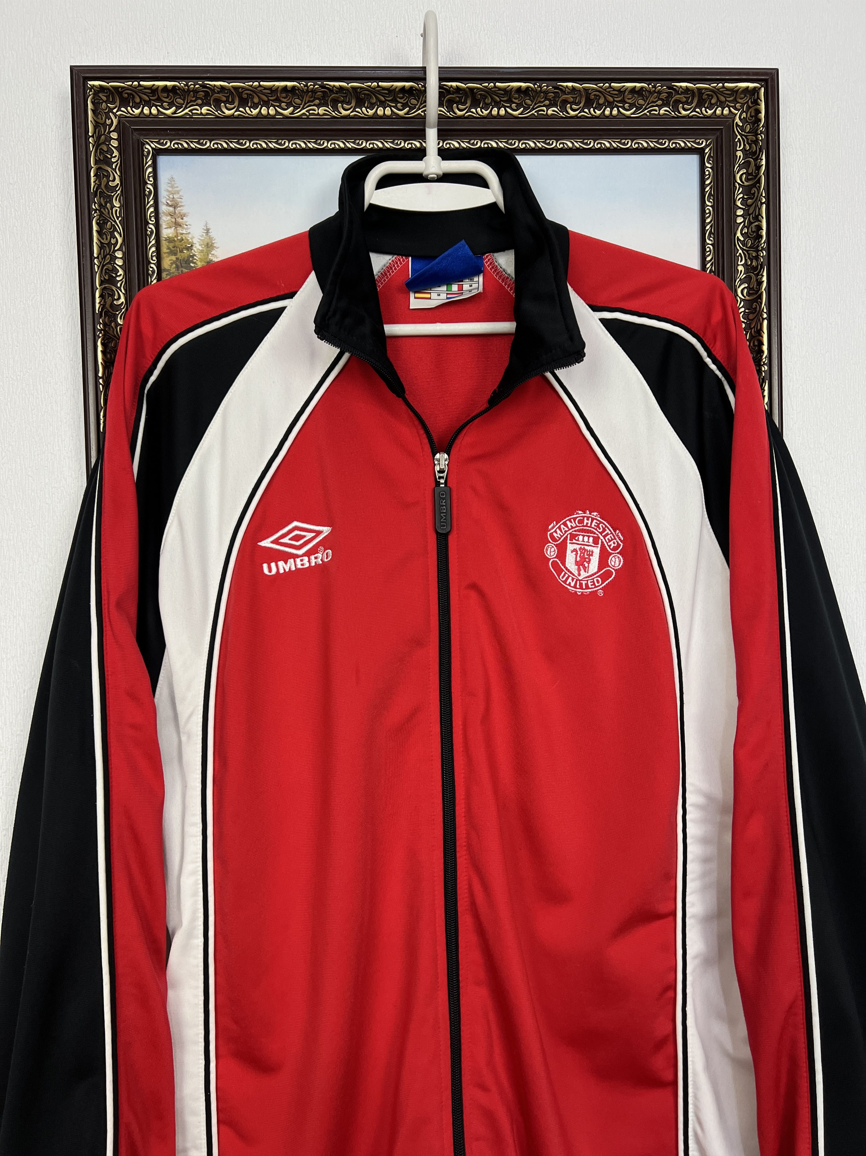 Umbro Vintage Manchester United Football Jacket Soccer Track Top Size US M / EU 48-50 / 2 - 2 Thumbnail