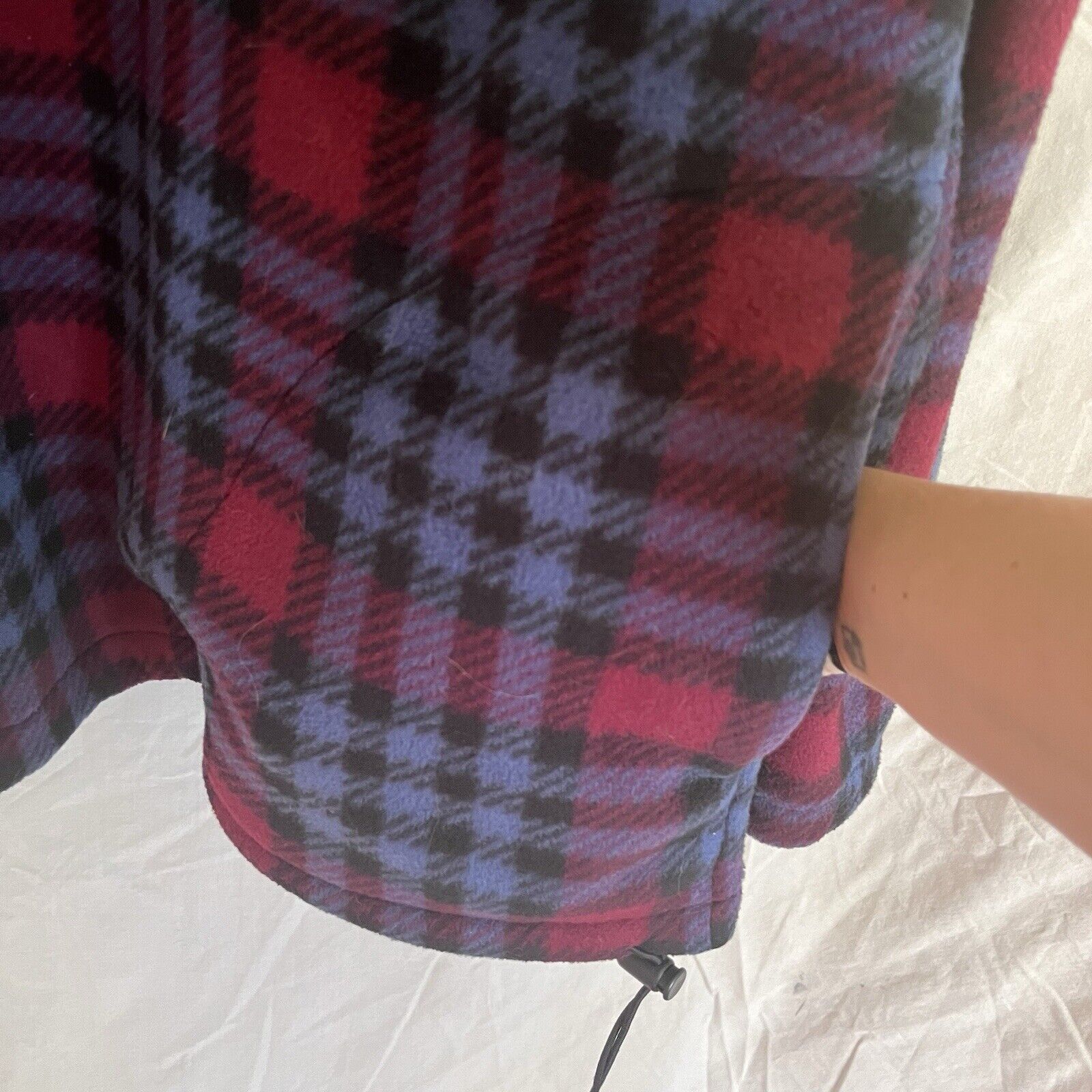 Other Cheetah Brand 1/4 Zip Oversized Plaid Fleece Pullover Size L / US 10 / IT 46 - 5 Thumbnail