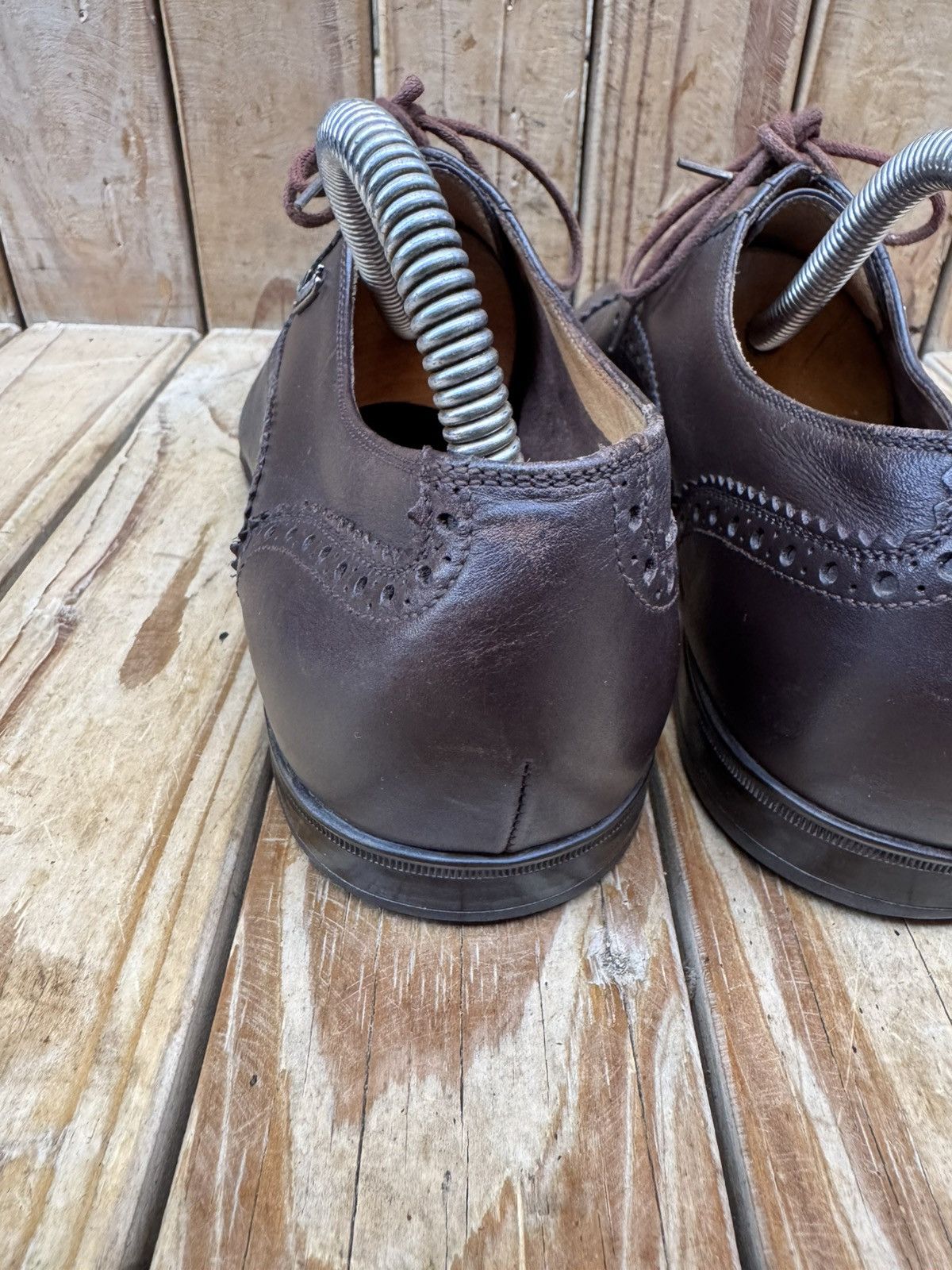 Gucci Gucci brown Cap Toe Leather Men's Dress Shoes UK 6 USA 6.5 Size US 6.5 / EU 39-40 - 12 Thumbnail