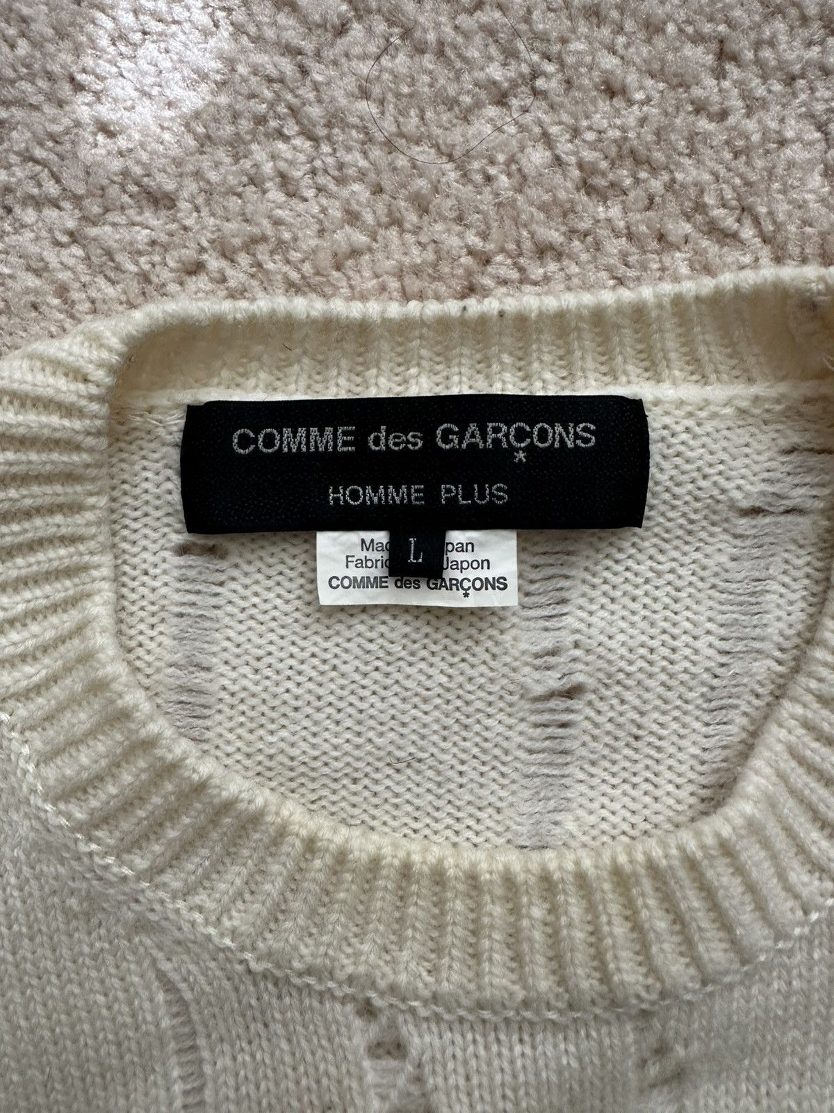 Comme des Garcons Homme Plus Destroyed Sweater Size US L / EU 52-54 / 3 - 2 Thumbnail