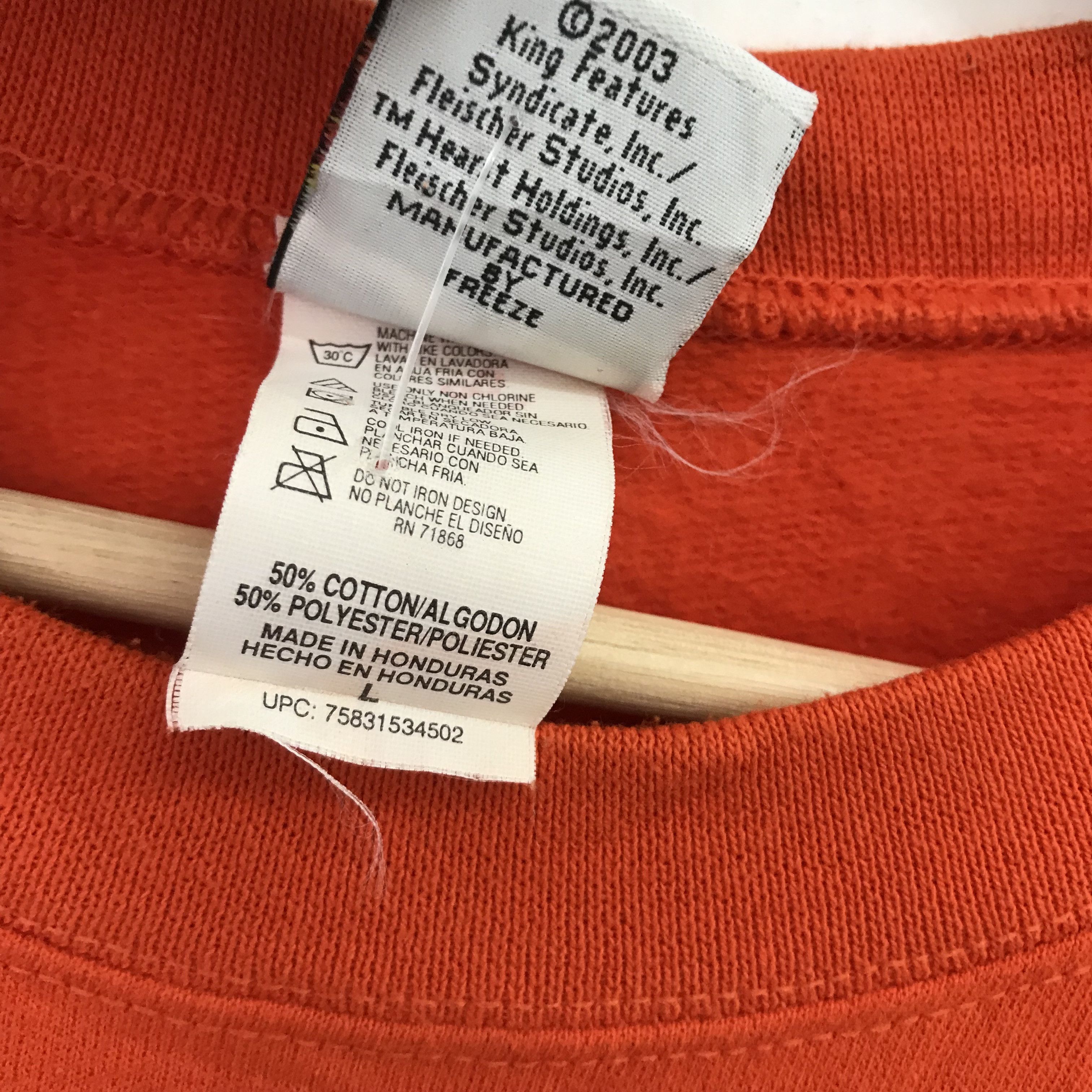 Vintage Vintage Betty Boop Cartoon Orange Sweatshirt - 540 Size US M / EU 48-50 / 2 - 9 Thumbnail