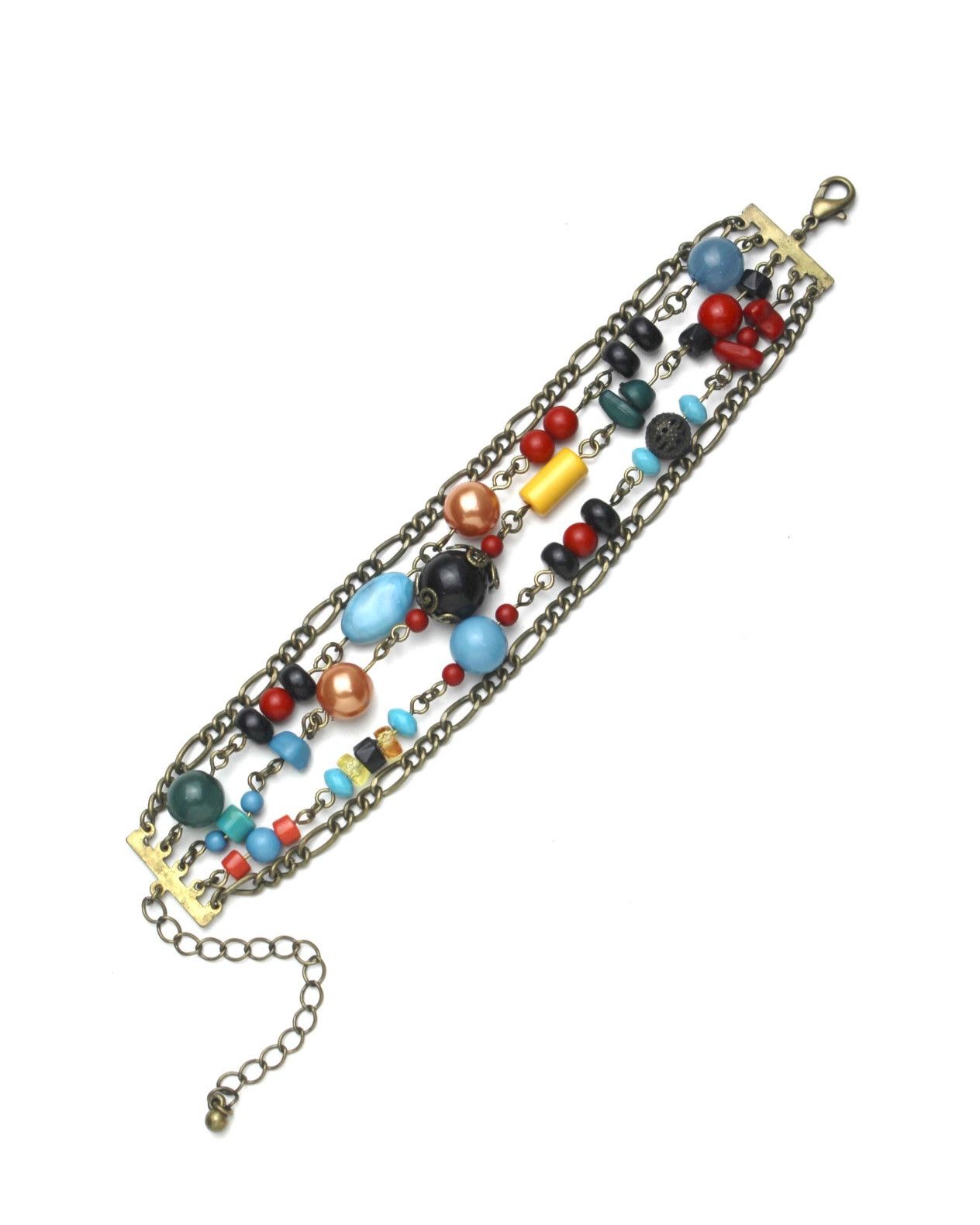 Vintage 2000S JAPANESE MADE ETHNIC CHAIN MULTI-LAYER BRACELET Size ONE SIZE - 2 Thumbnail