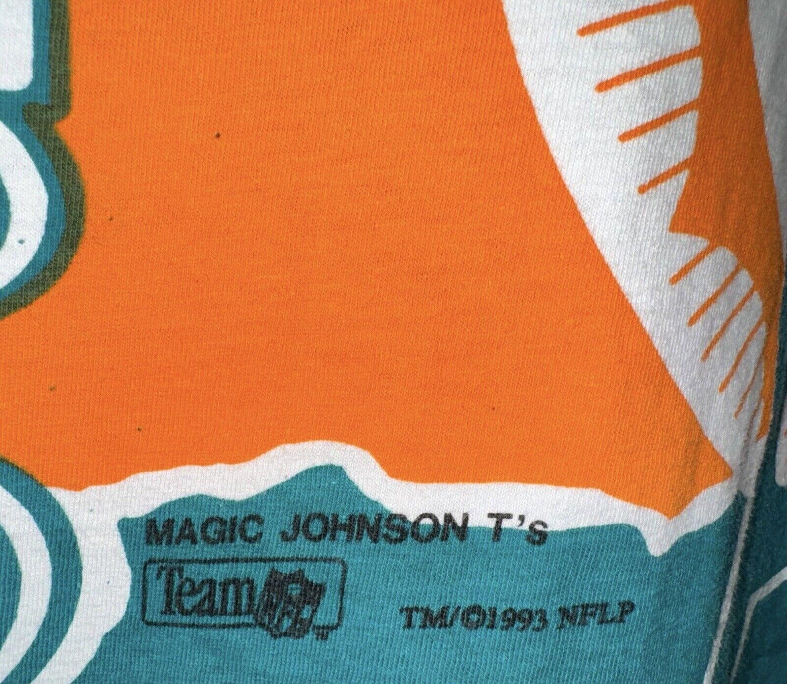 Designer Vintage Magic Johnson Tees Miami Dolphins 1993 AOP Shirt XL Size US XL / EU 56 / 4 - 4 Thumbnail