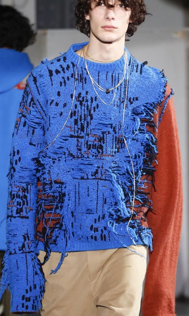 Acne Studios Acne Studios Tri-coloured Sweater Blue Melange Size US M / EU 48-50 / 2 - 3 Thumbnail