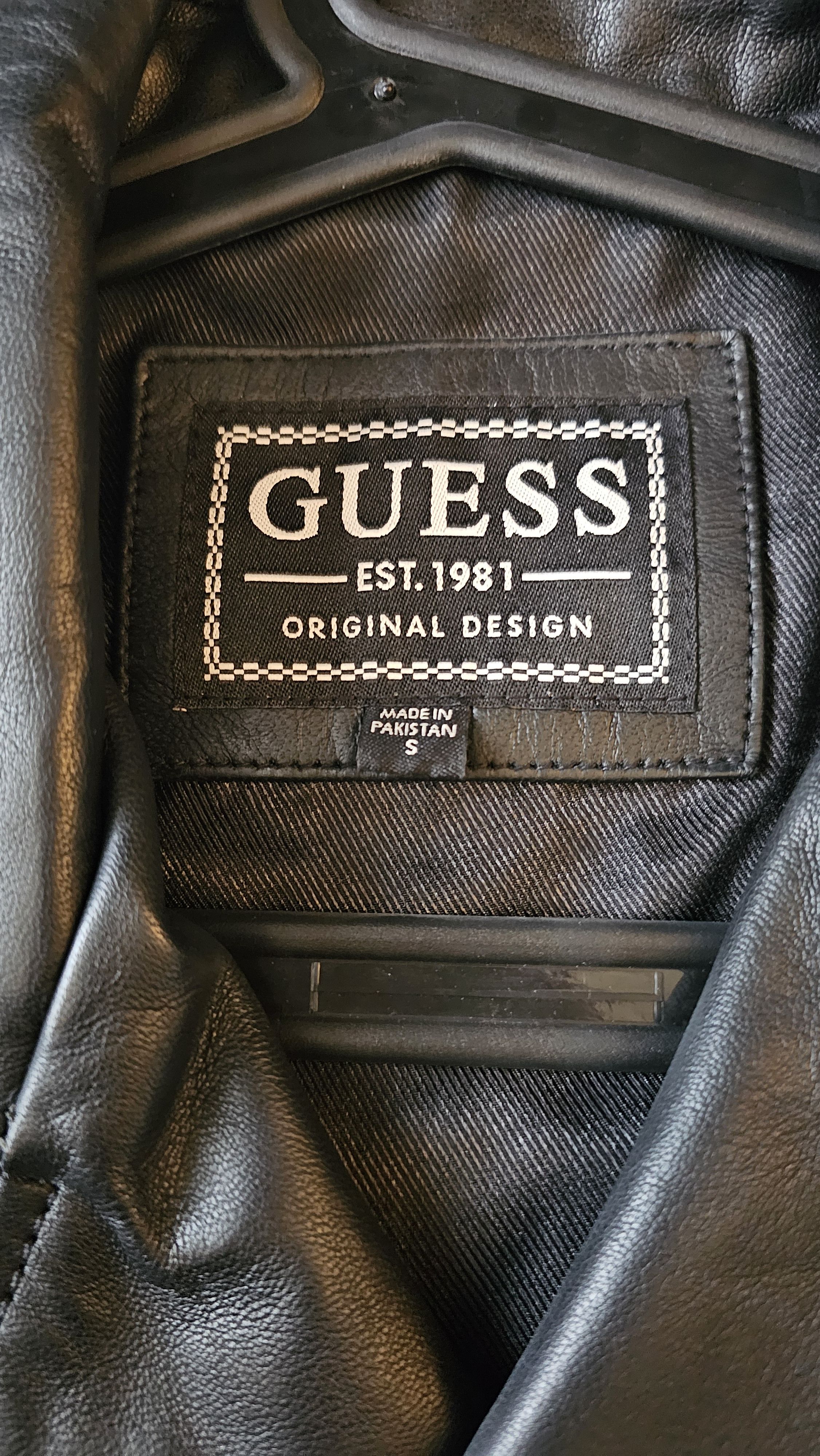 image of Guess Biker Jacket in Black, Men's (Size Small)