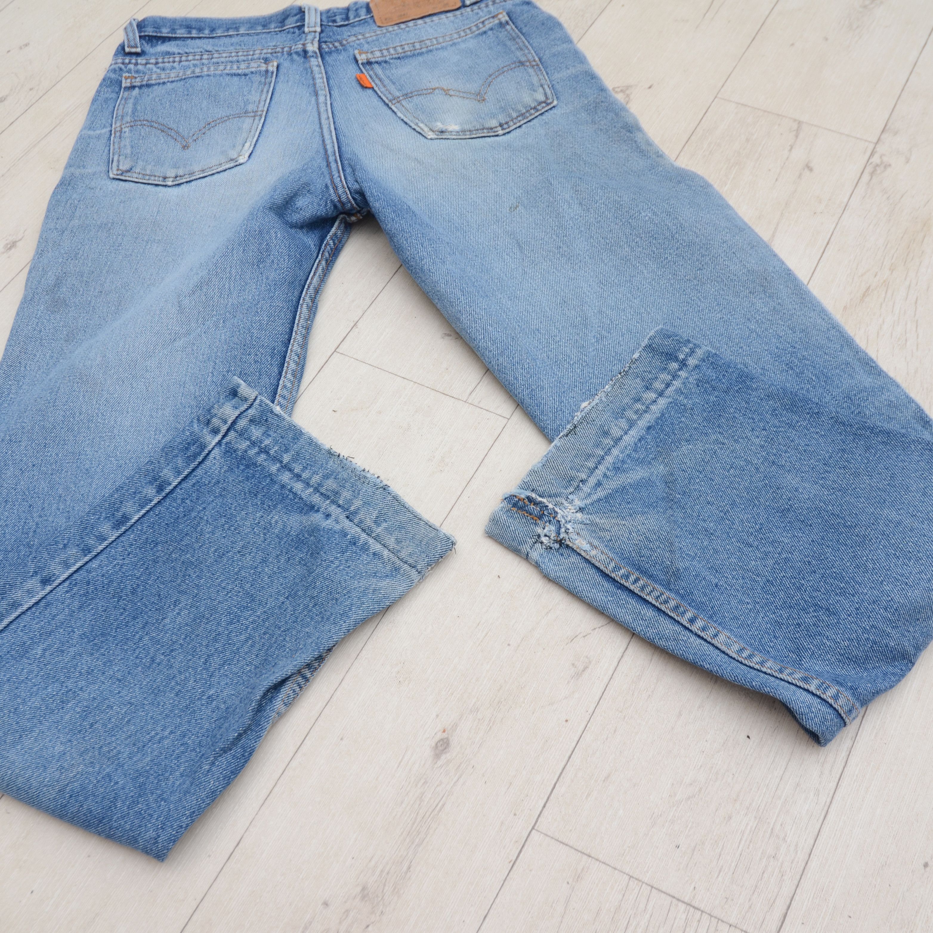 Levi's Vintage Levis Distressed Jeans Orange Tab Boot 80s Y2K Size US 30 / EU 46 - 17 Thumbnail
