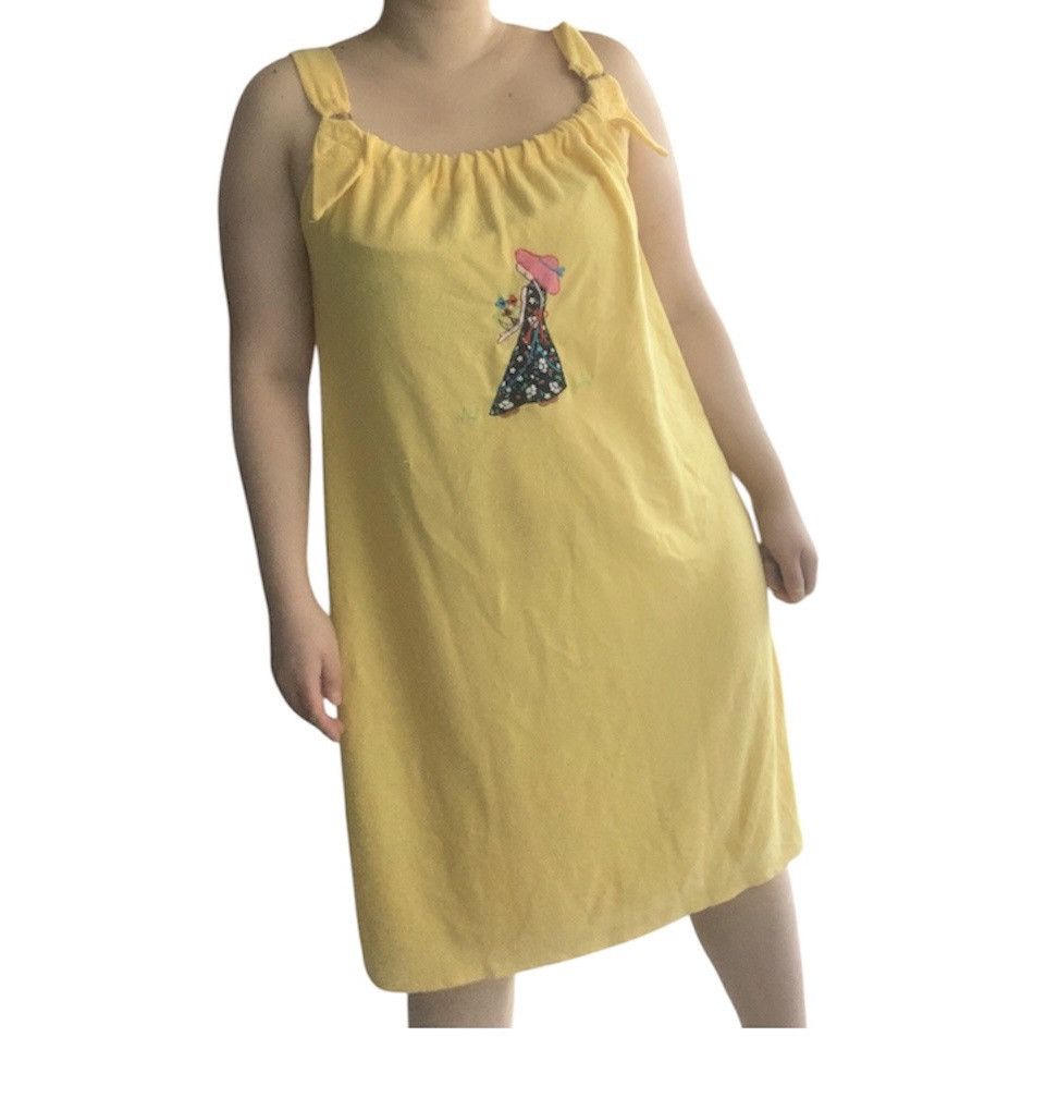 Vintage Vintage 80s Terrycloth Organic Cotton Dress S/M Size M / US 6-8 / IT 42-44 - 2 Thumbnail