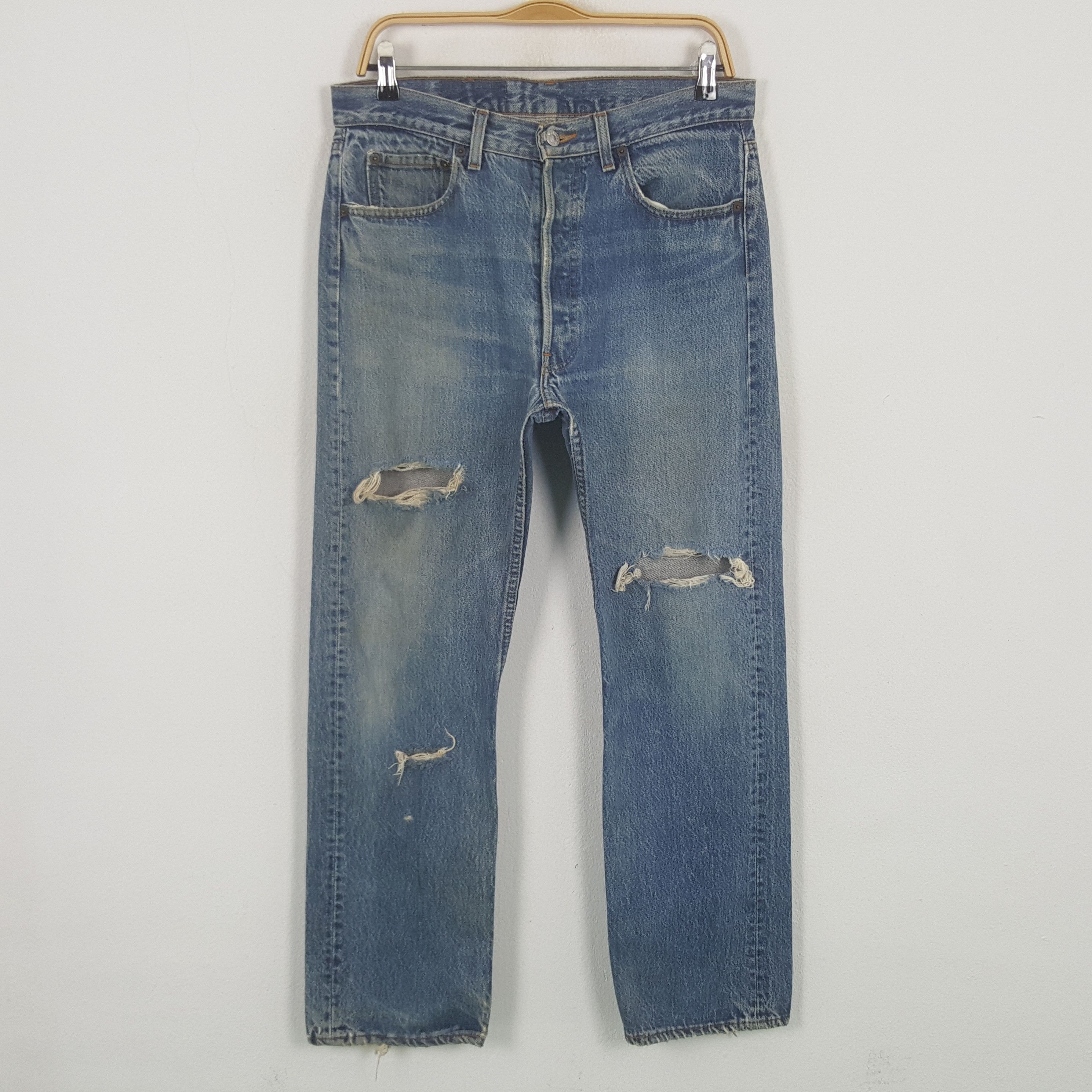 Levi's Vintage Clothing Vintage Levis 501 Distressed Style Denim Jeans Size US 33 - 1 Thumbnail