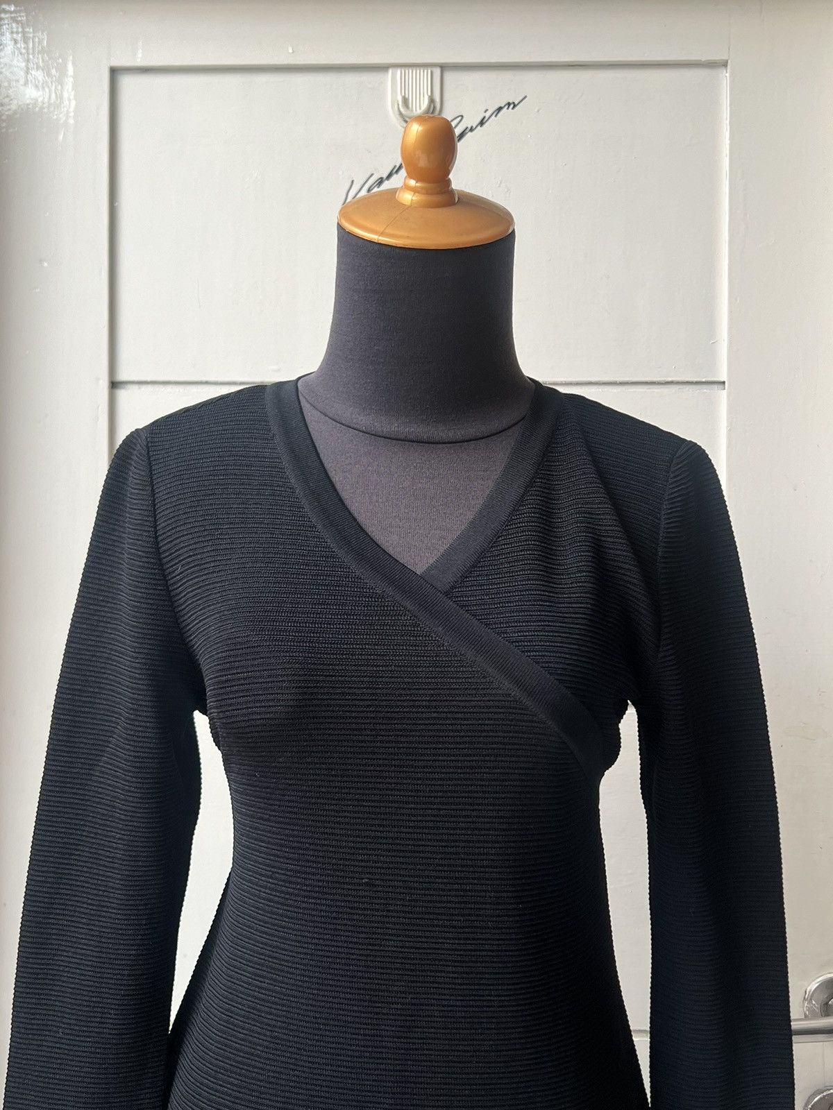 Balenciaga BALENCIAGA Paris Black Knit Dress Size XS / US 0-2 / IT 36-38 - 2 Thumbnail