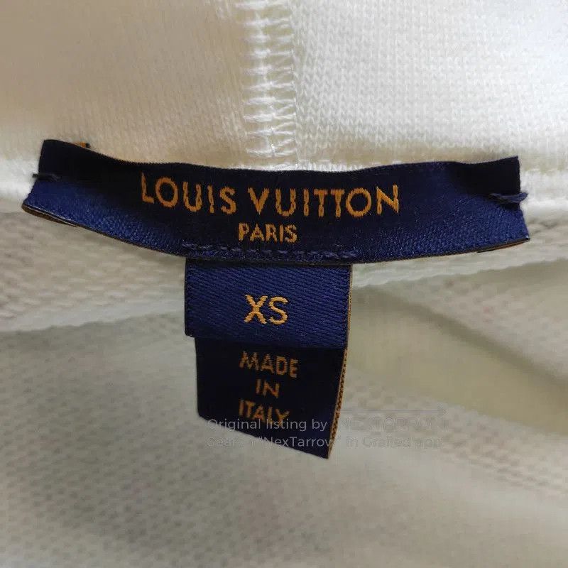 Louis Vuitton Louis Vuitton Cotton Logo Hoodie in Cream. Size US XS / EU 42 / 0 - 6 Thumbnail