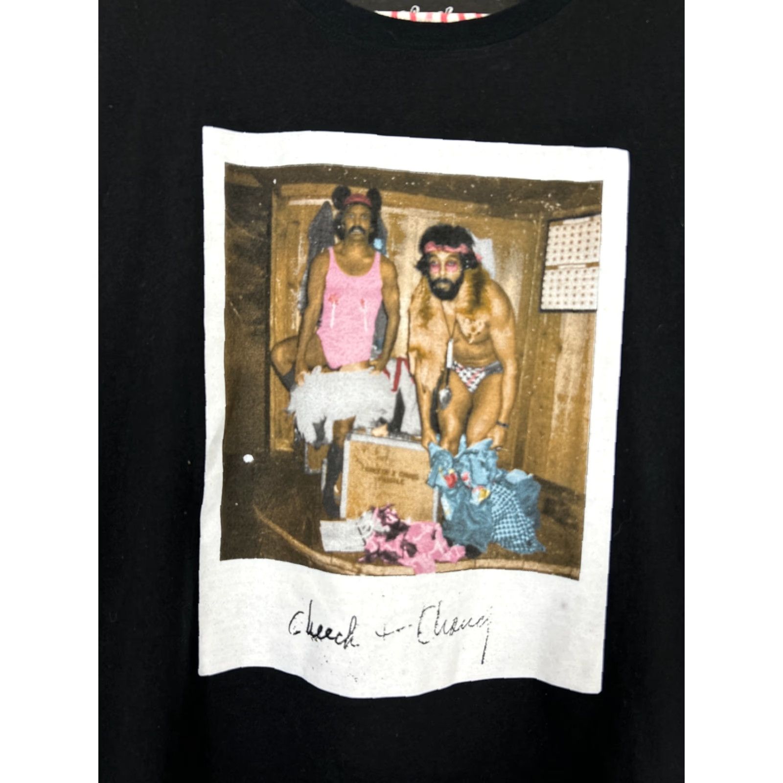 Vintage Cheech & Chong Large Longsleeve Picture Men Black T-Shirt polaroid Size US L / EU 52-54 / 3 - 3 Thumbnail