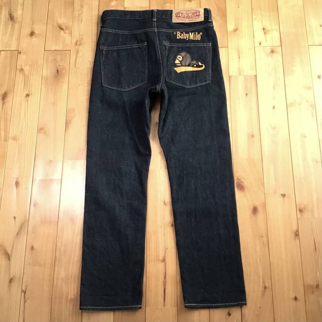 Bape BAPE milo logo denim pants a bathing ape NIGO ★size S Size US 30 / EU 46 - 3 Thumbnail