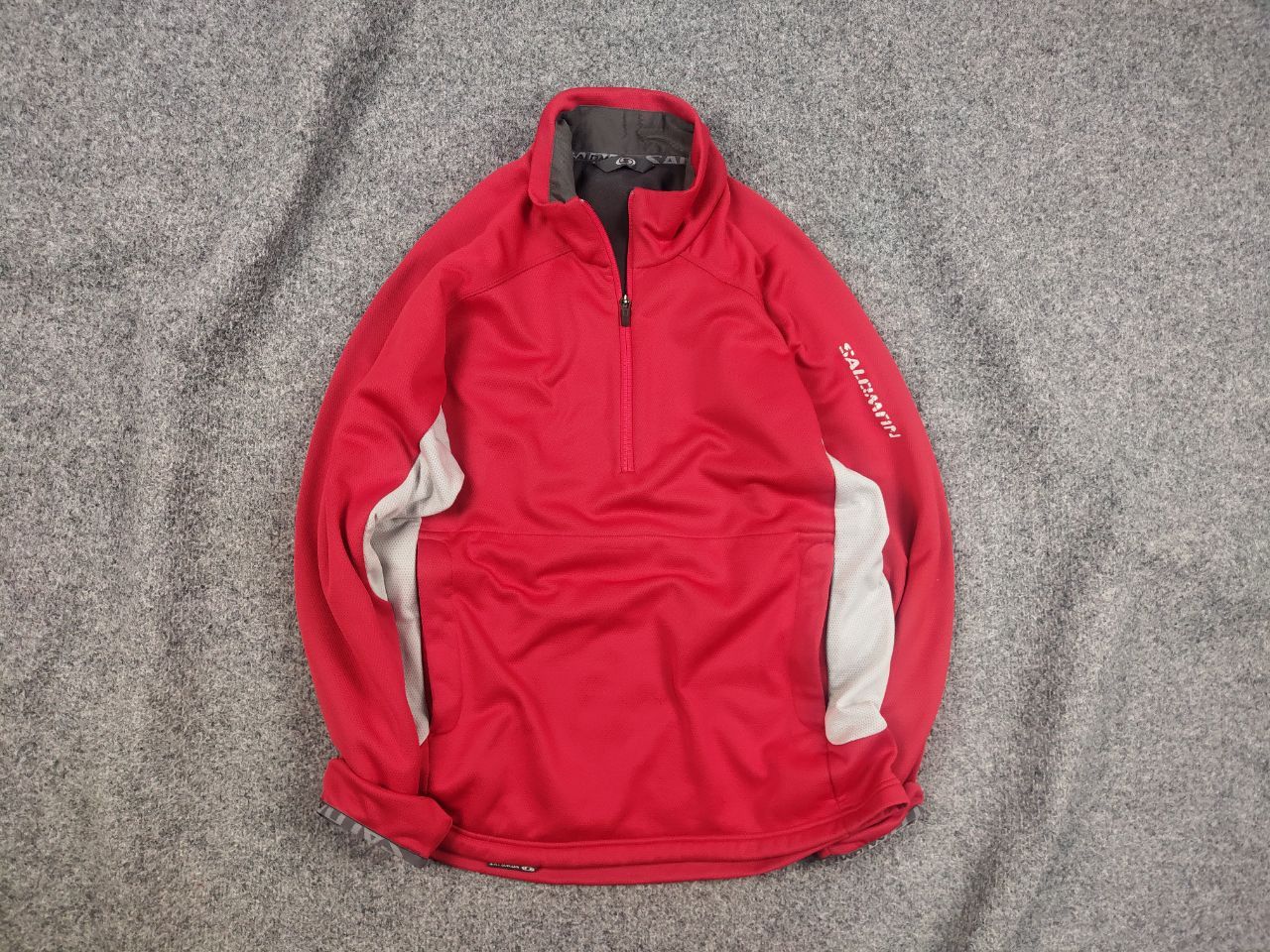 Salomon Vintage Salomon Lab Logo Zip Red Fleece Long sleeve pullover Size US M / EU 48-50 / 2 - 1 Thumbnail