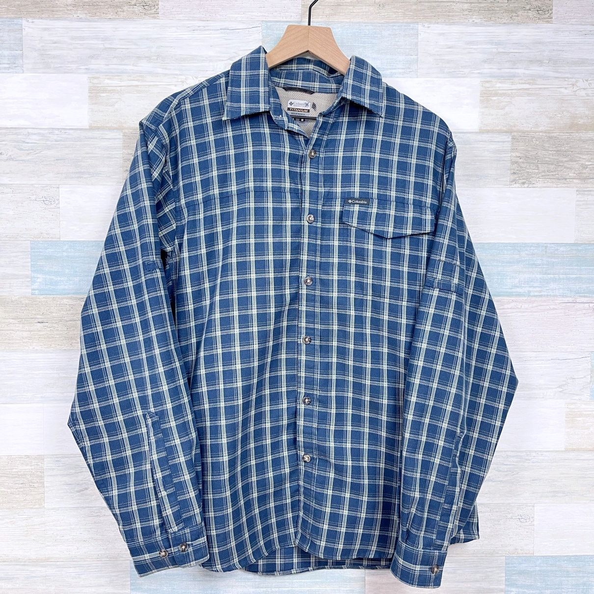 Columbia Columbia Titanium Long Sleeve Shirt Blue Plaid Mens Medium Size US M / EU 48-50 / 2 - 1 Thumbnail
