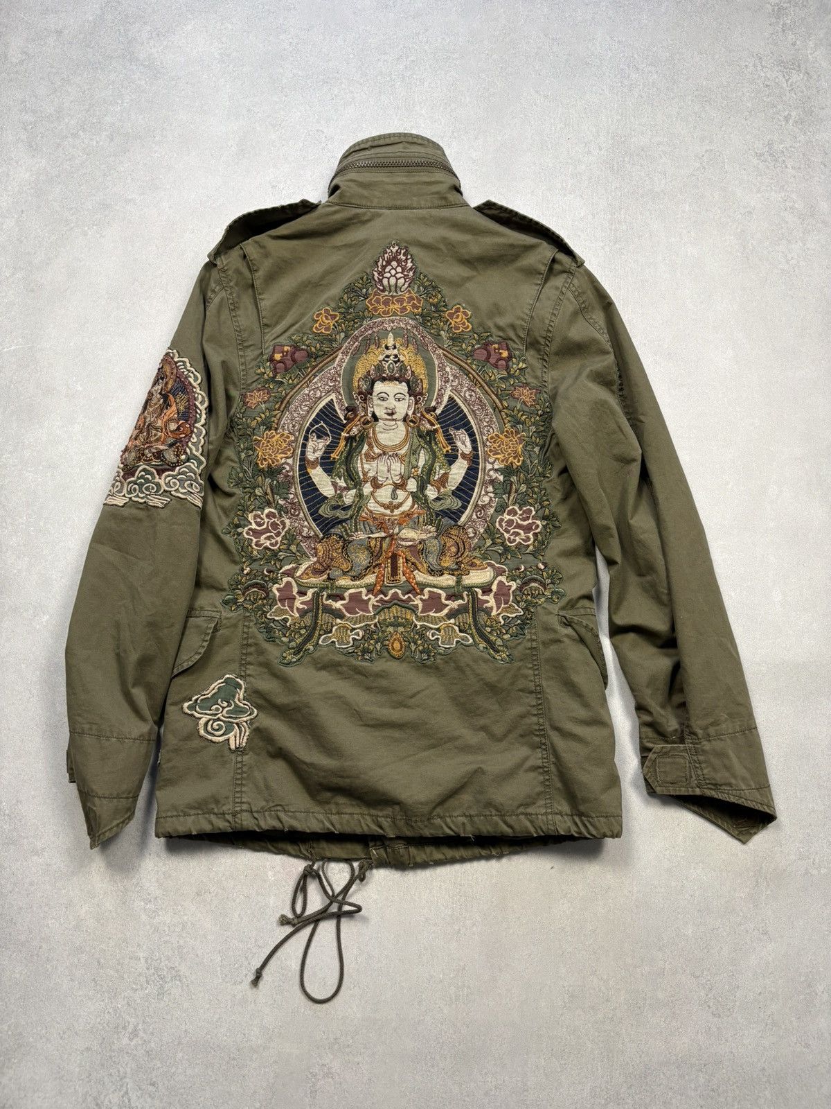 Vintage Vintage Royal Buddha Military Embroidered Jacket U.S Army Size US S / EU 44-46 / 1 - 1 Thumbnail