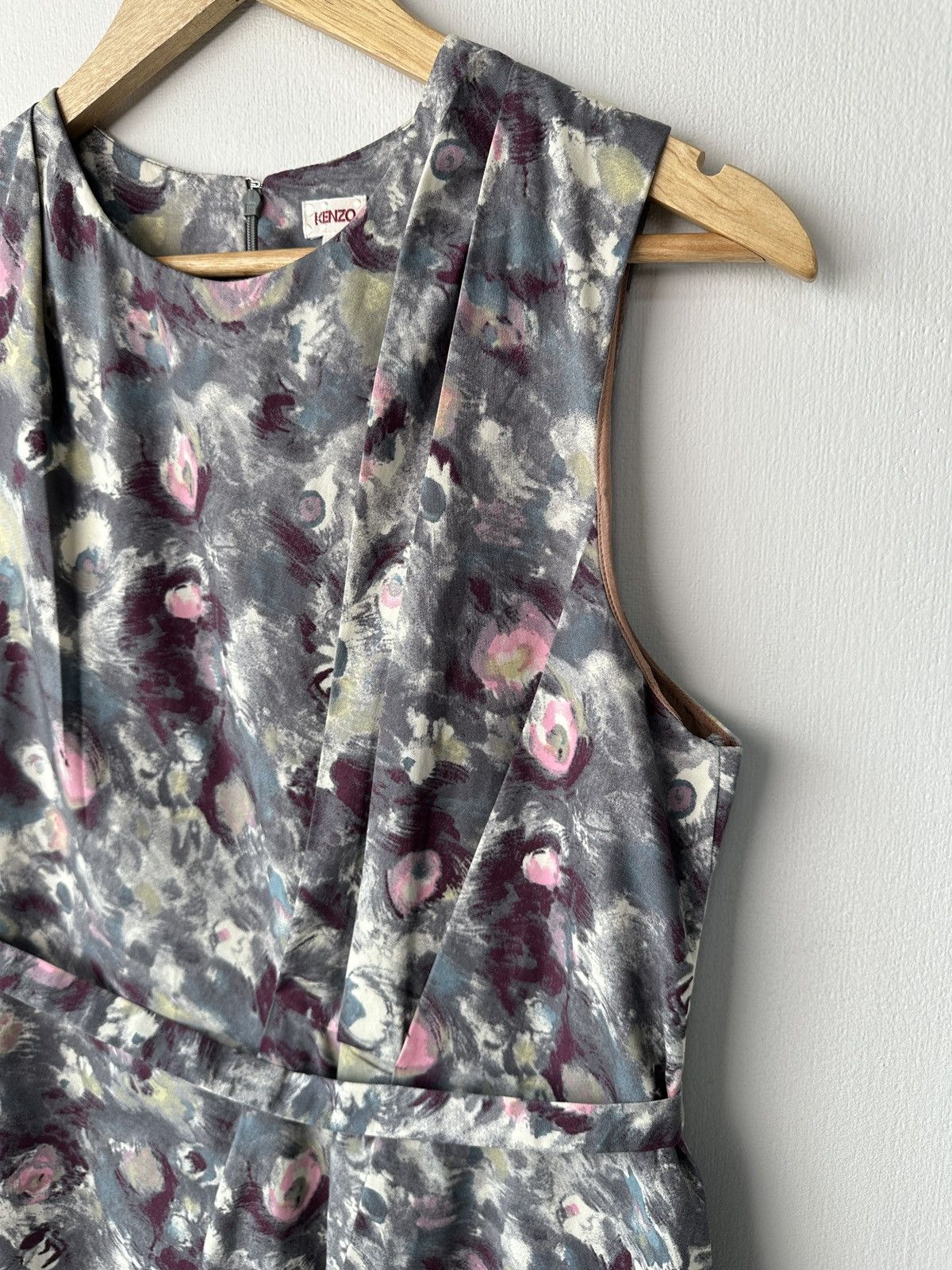 Kenzo KENZO Paris Floral Print Cotton Silk Sleeveless Mini Dress Size S / US 4 / IT 40 - 9 Thumbnail